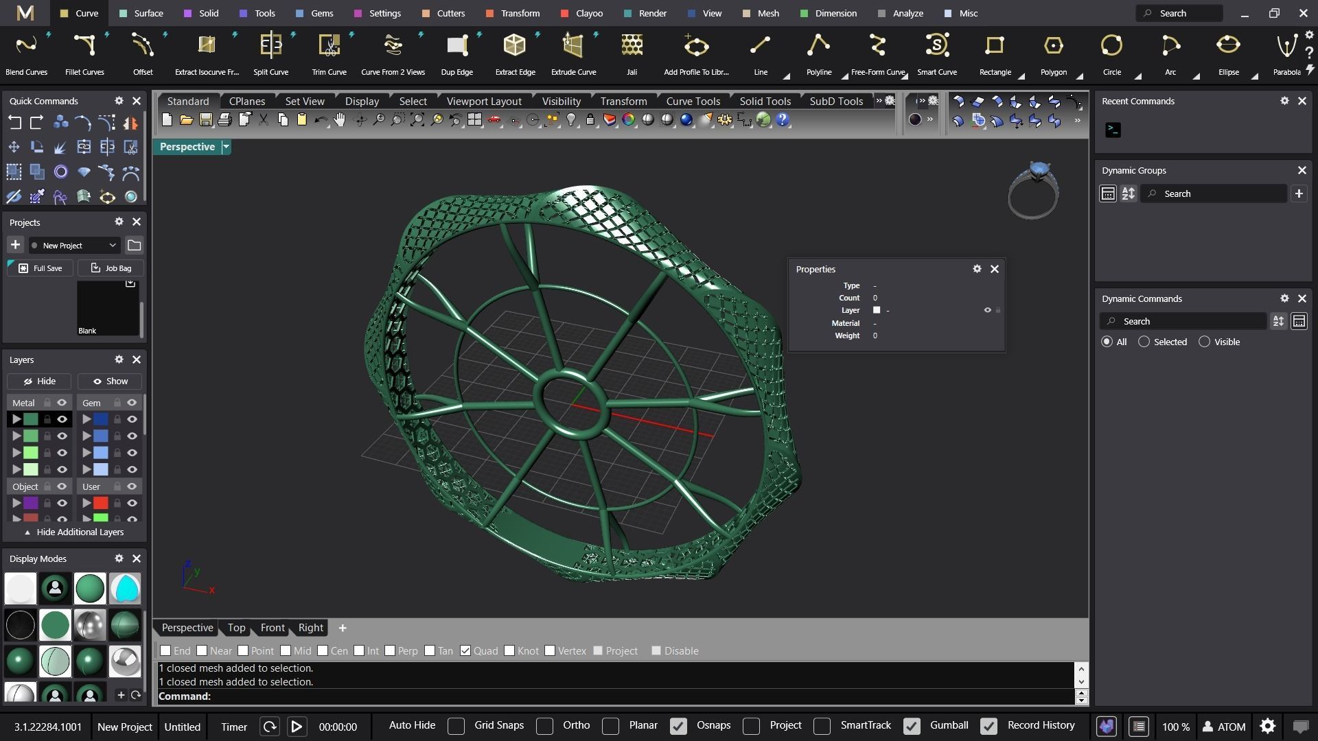 Fusion bangle code 703 in 4 sizes 3D print model_12