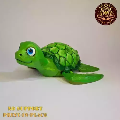 FLEXI TURTLE  PRINT IN PLACE  NO SUPPORT 3D print model