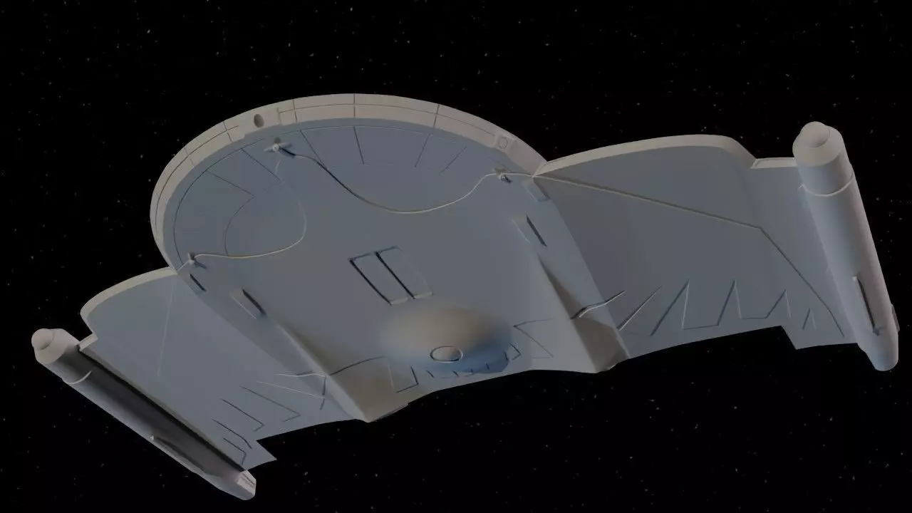 Romulan Gallant Wing Cruiser for 3d Print 3D print model_0