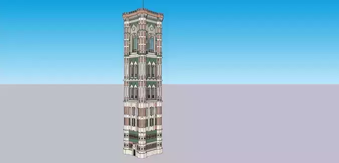 gothic minar tower 3D model