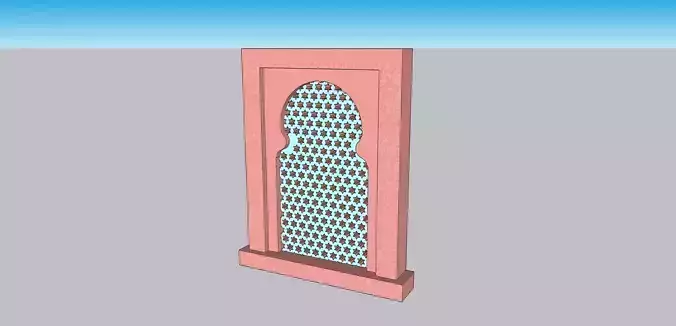indian jodhpuri stone jharokha 3D model