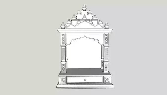 indian jodhpuri stone jharokha temple