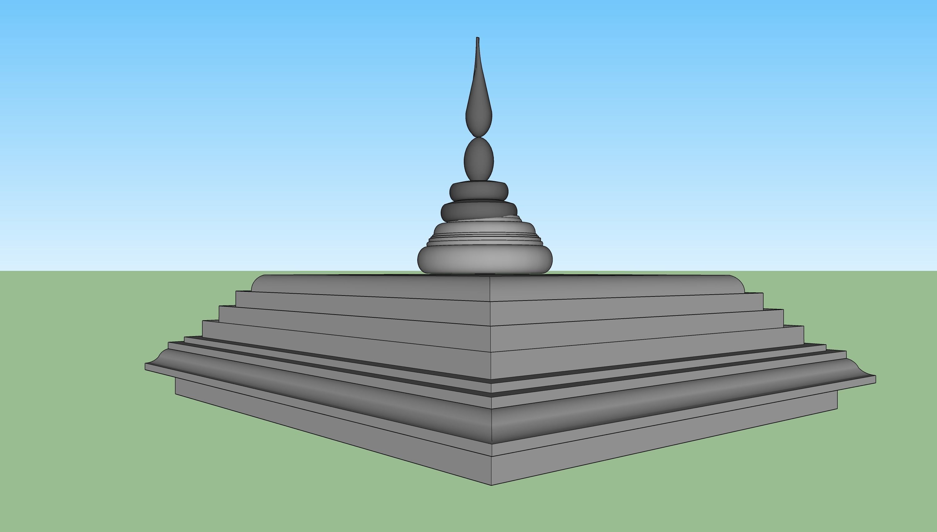 indian temple dome 3D model_4