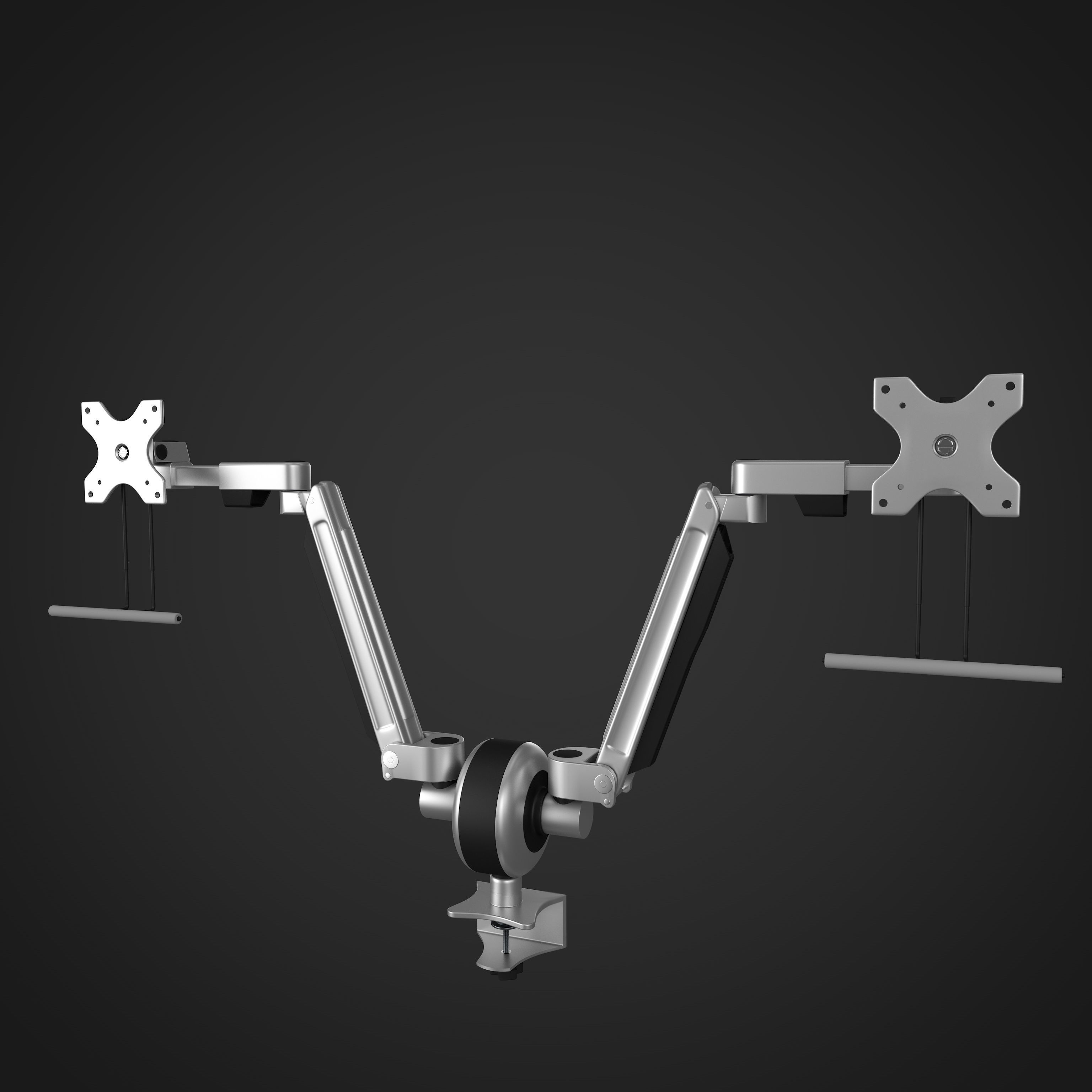 Dual Monitor Arms 3D model_13