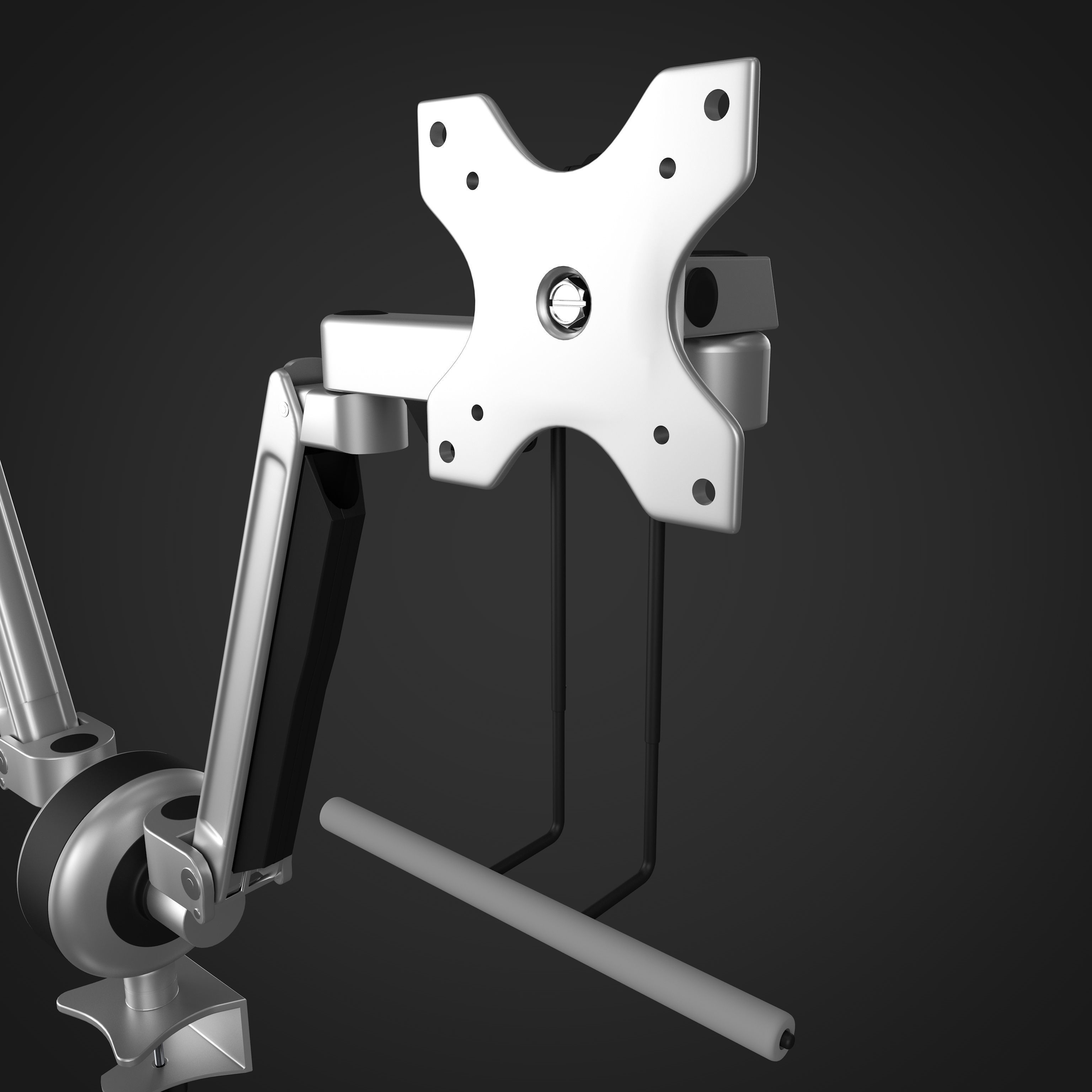 Dual Monitor Arms 3D model_6