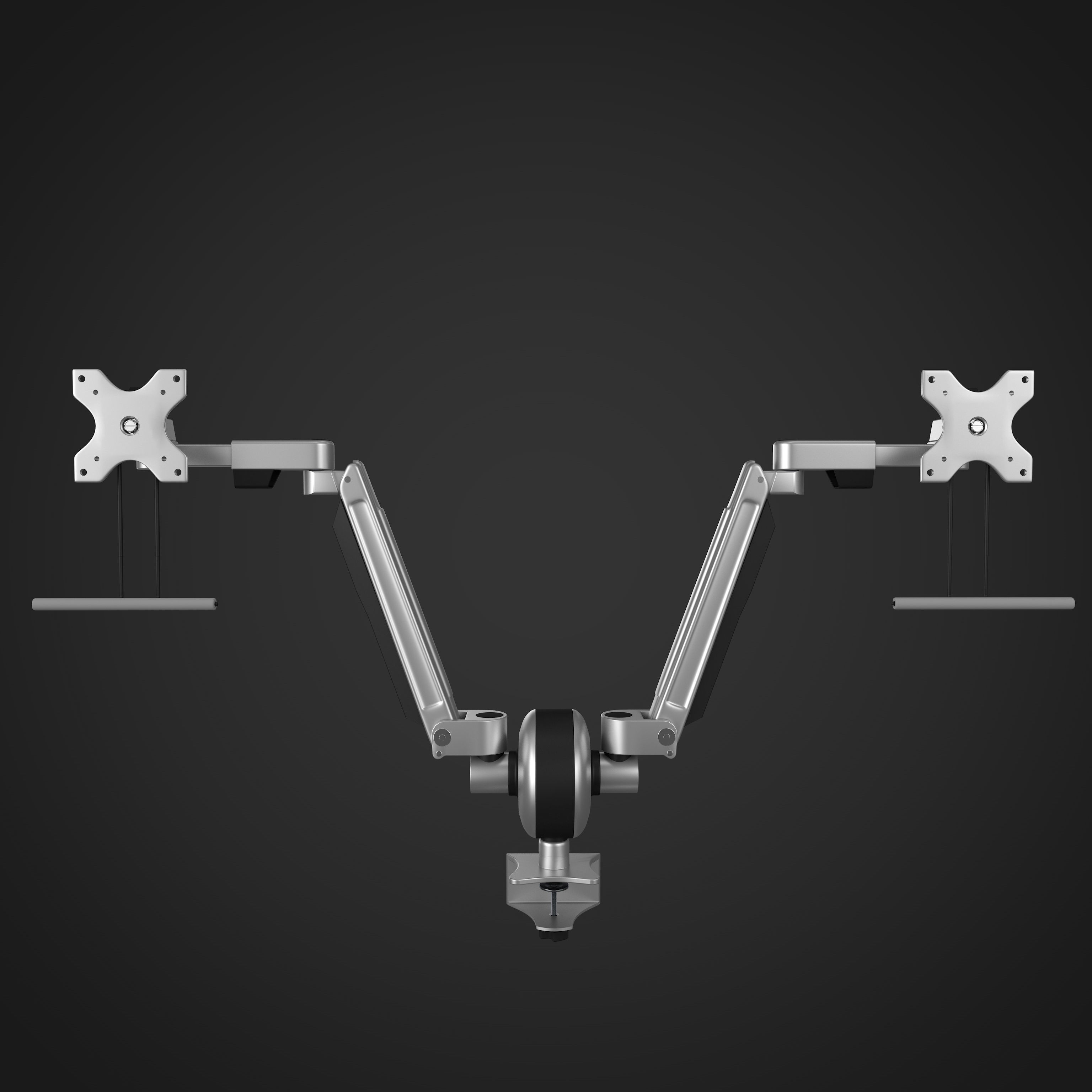 Dual Monitor Arms 3D model_10