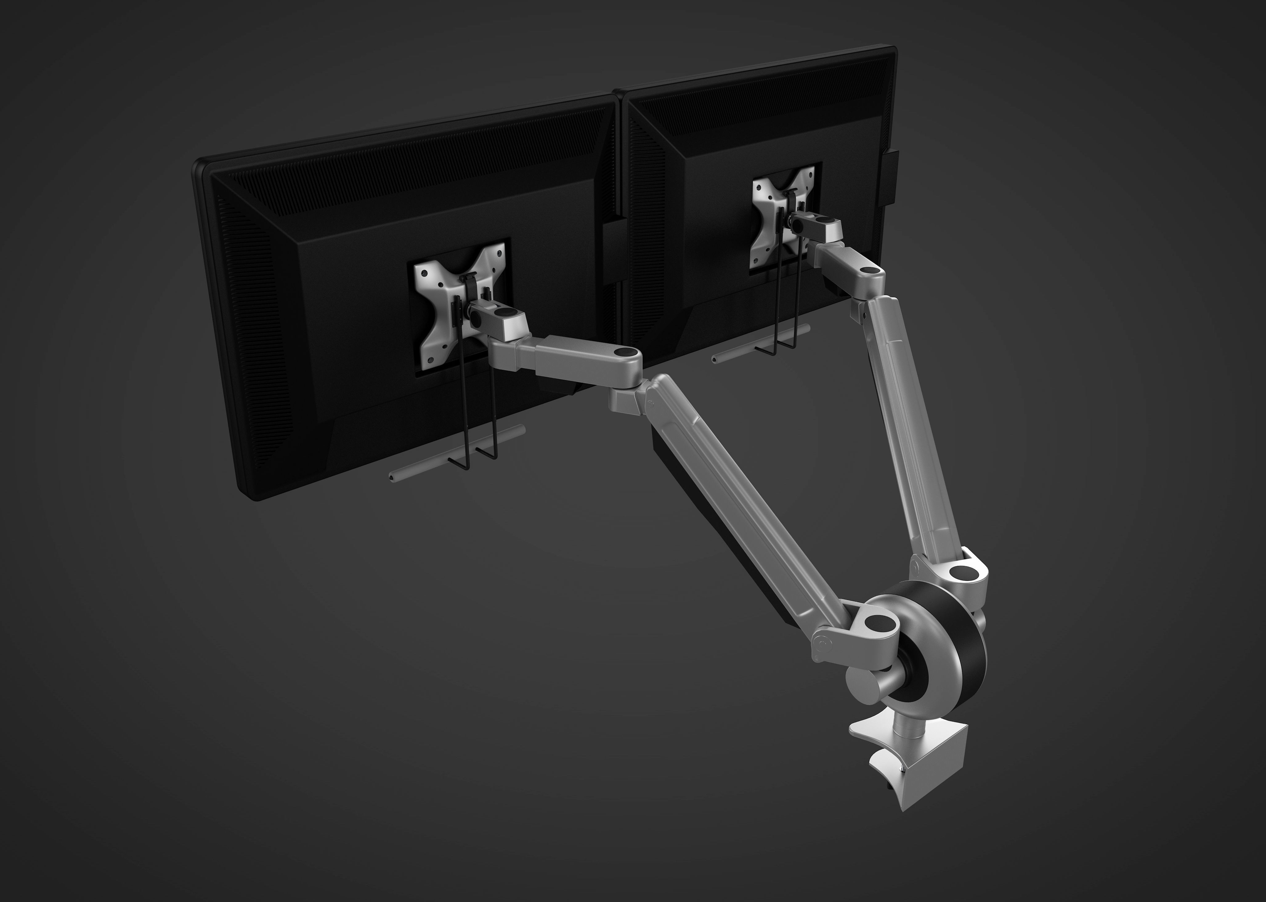 Dual Monitor Arms 3D model_17