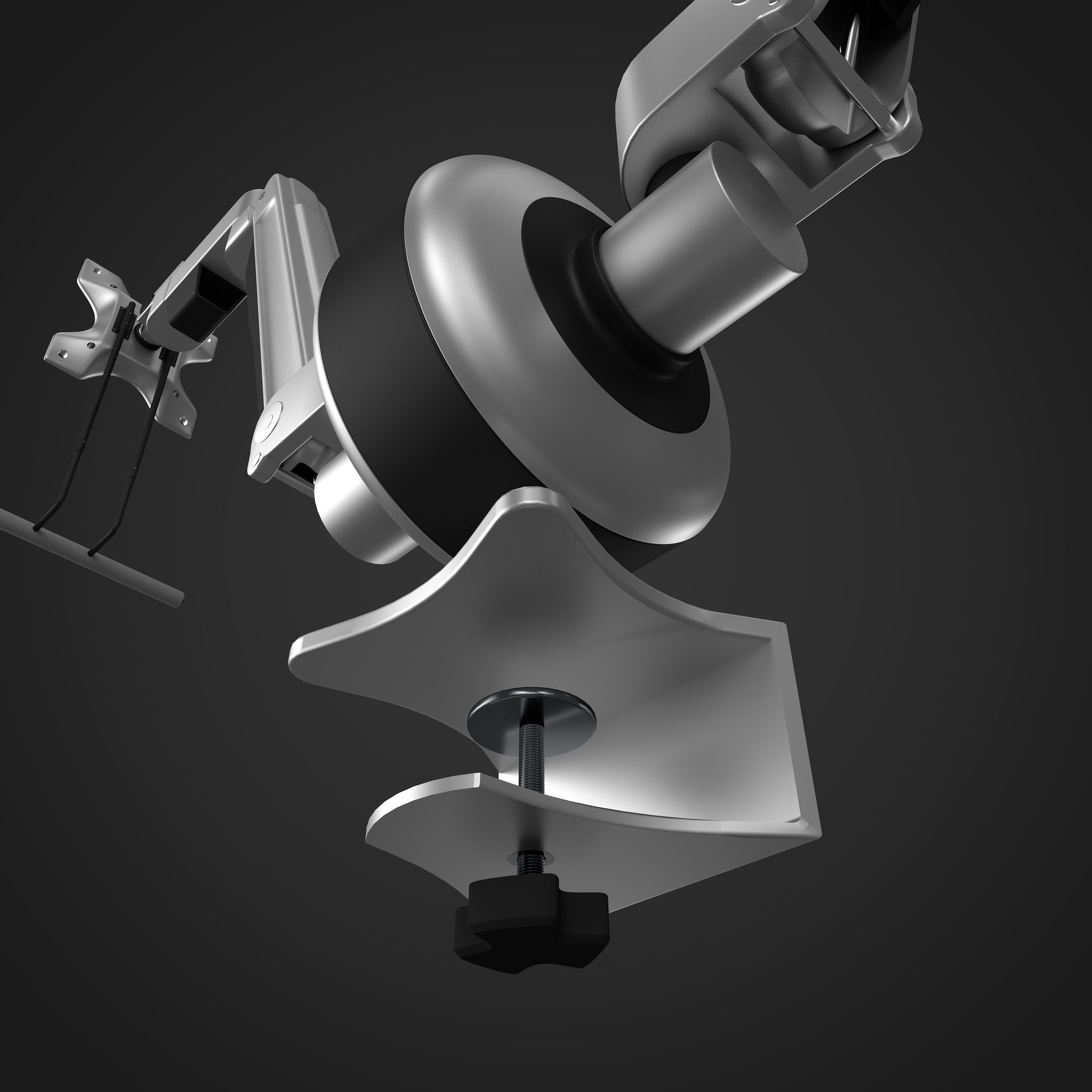 Dual Monitor Arms 3D model_9