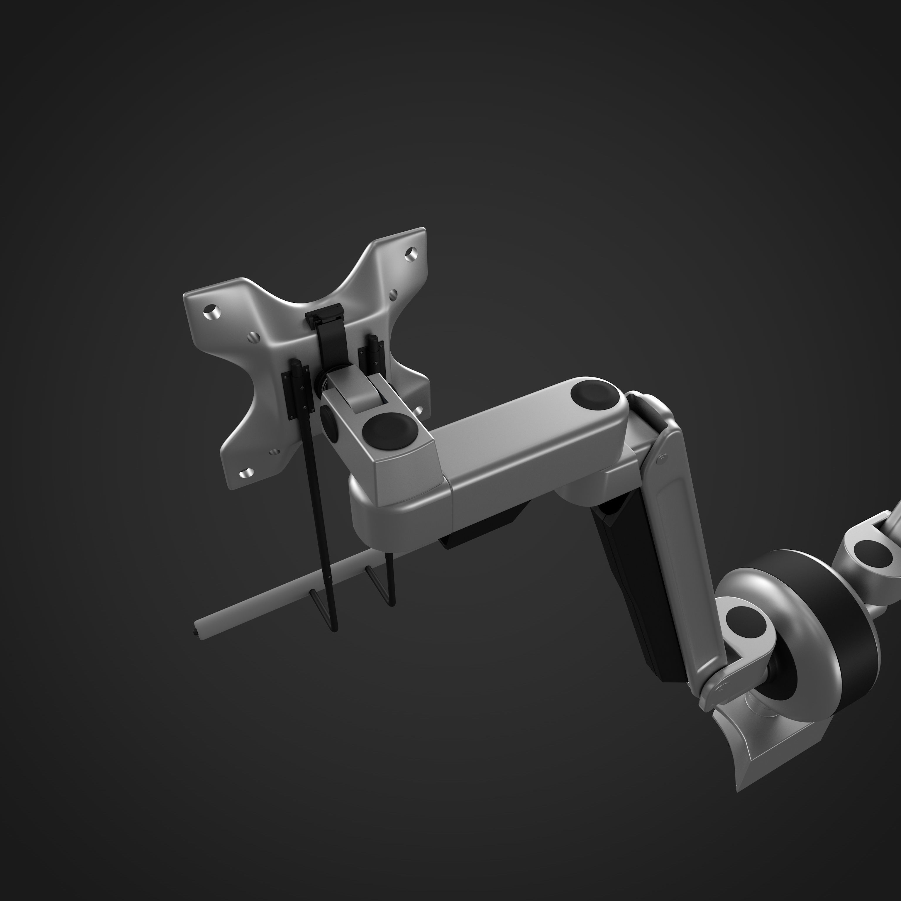 Dual Monitor Arms 3D model_3