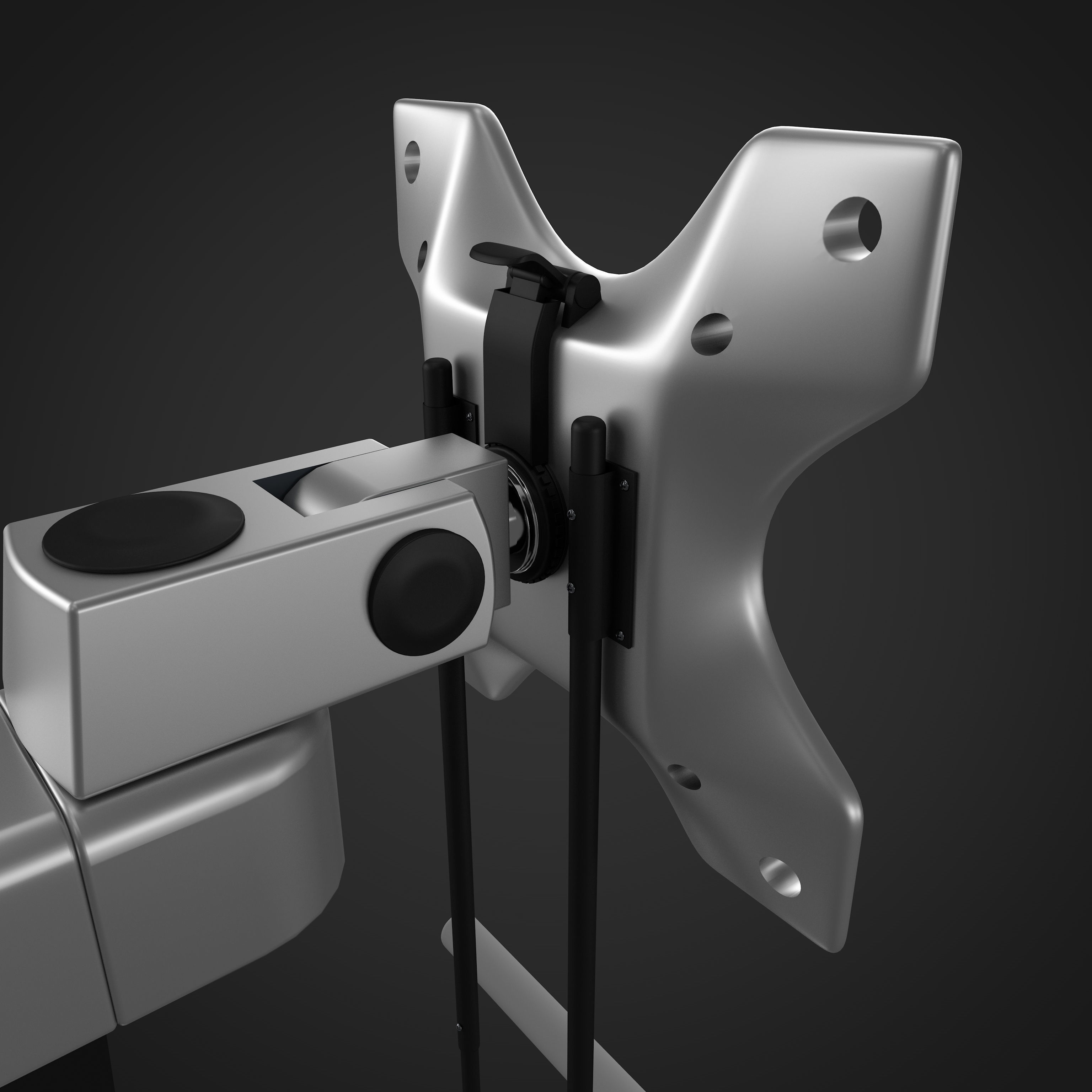 Dual Monitor Arms 3D model_18