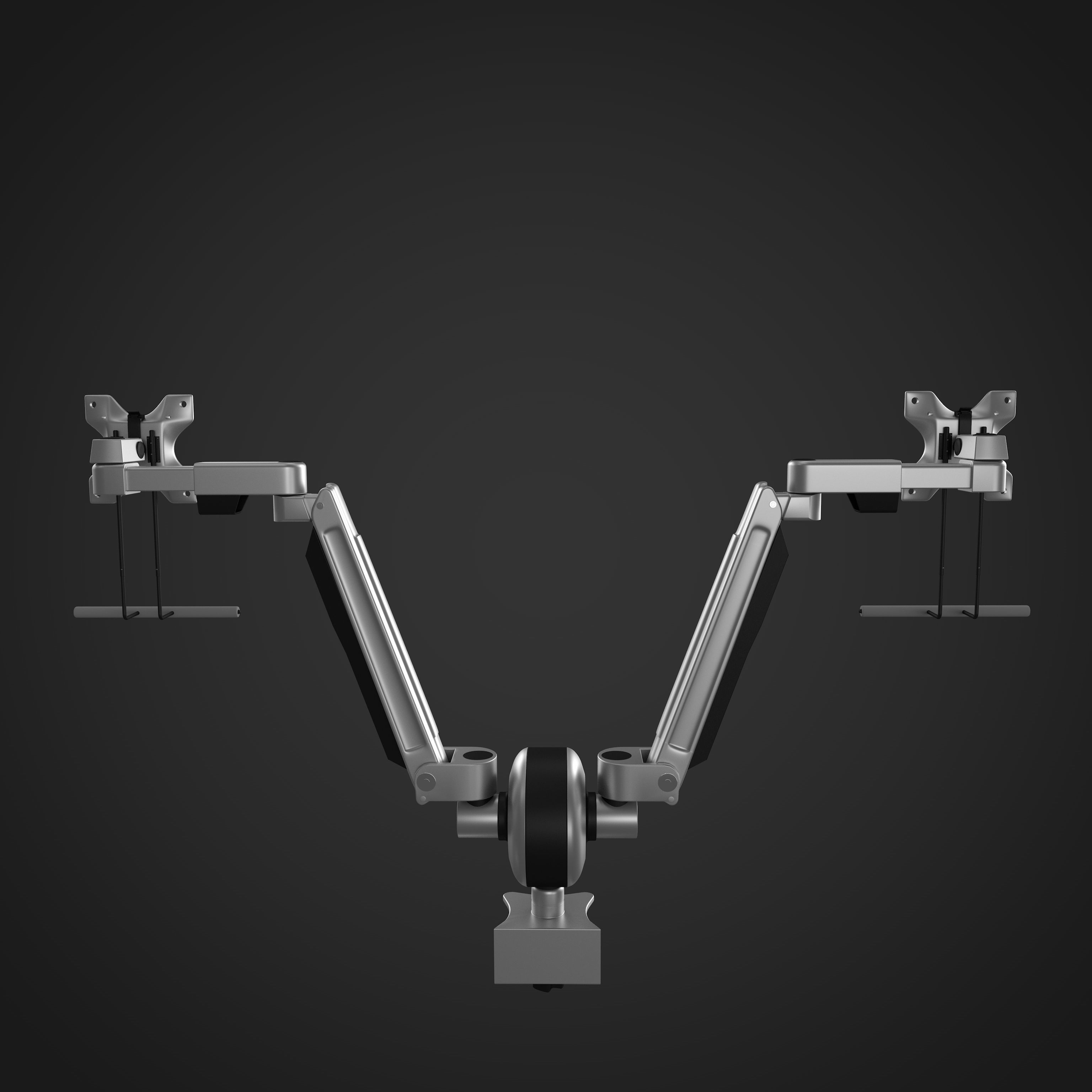 Dual Monitor Arms 3D model_2