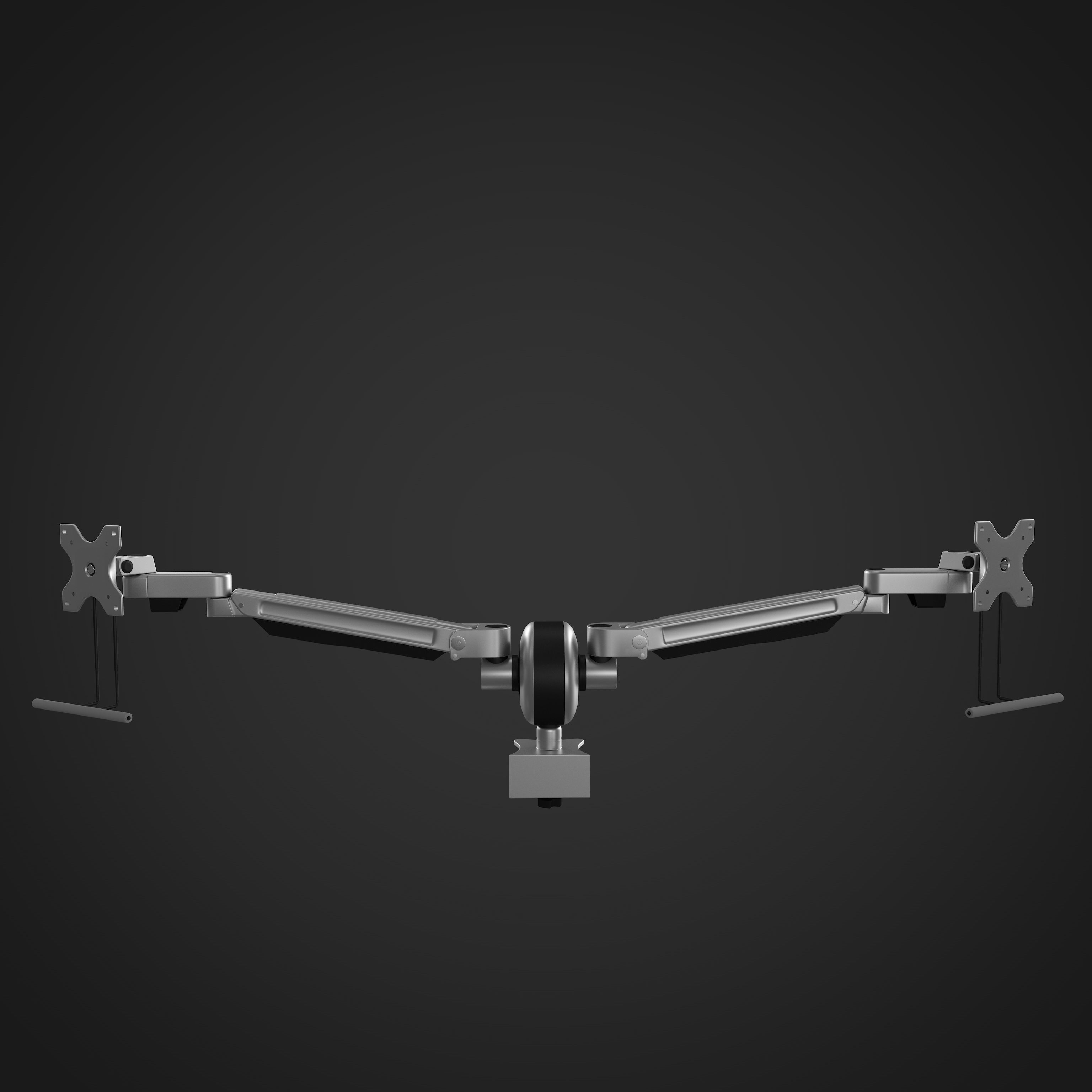 Dual Monitor Arms 3D model_5