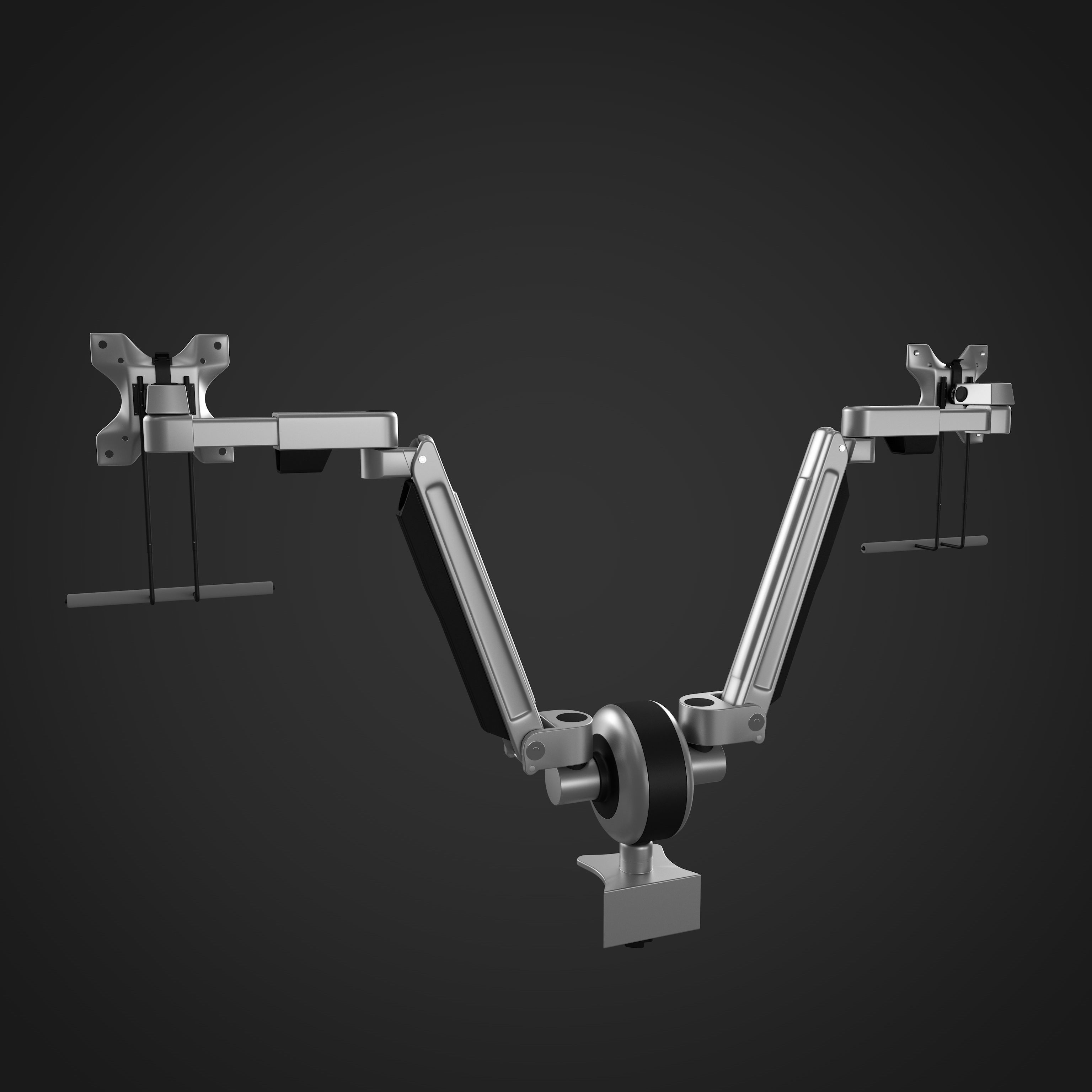 Dual Monitor Arms 3D model_11