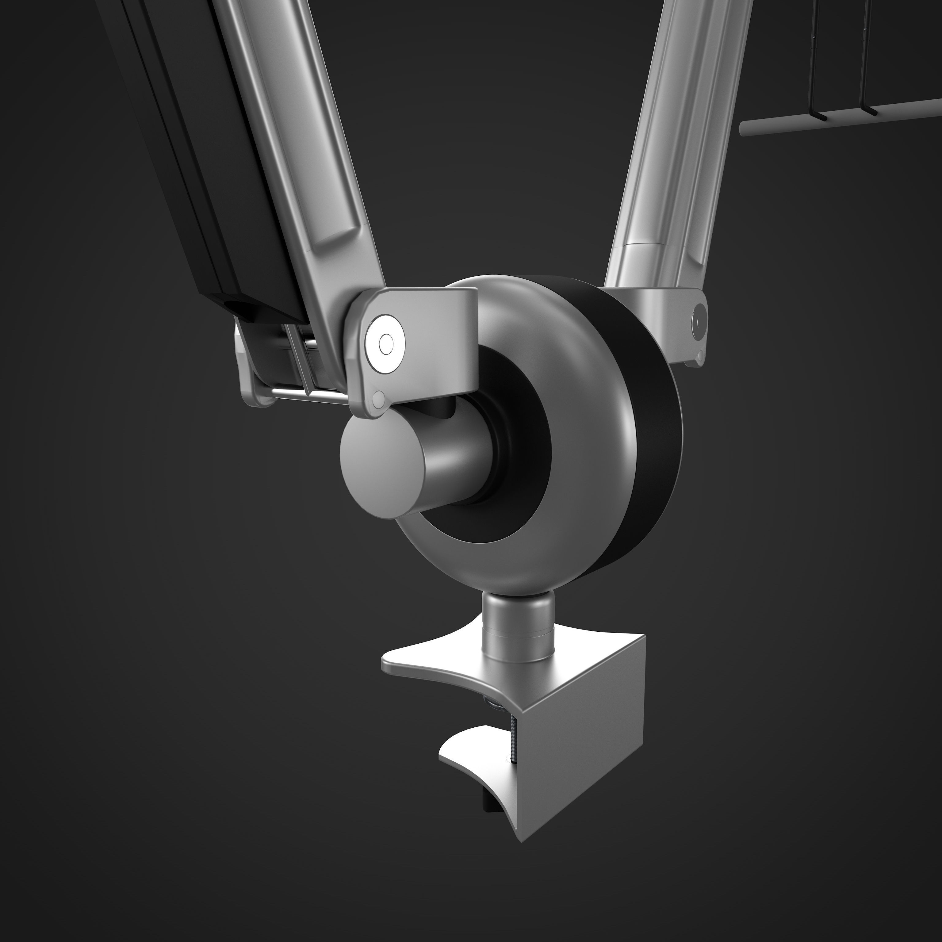 Dual Monitor Arms 3D model_15