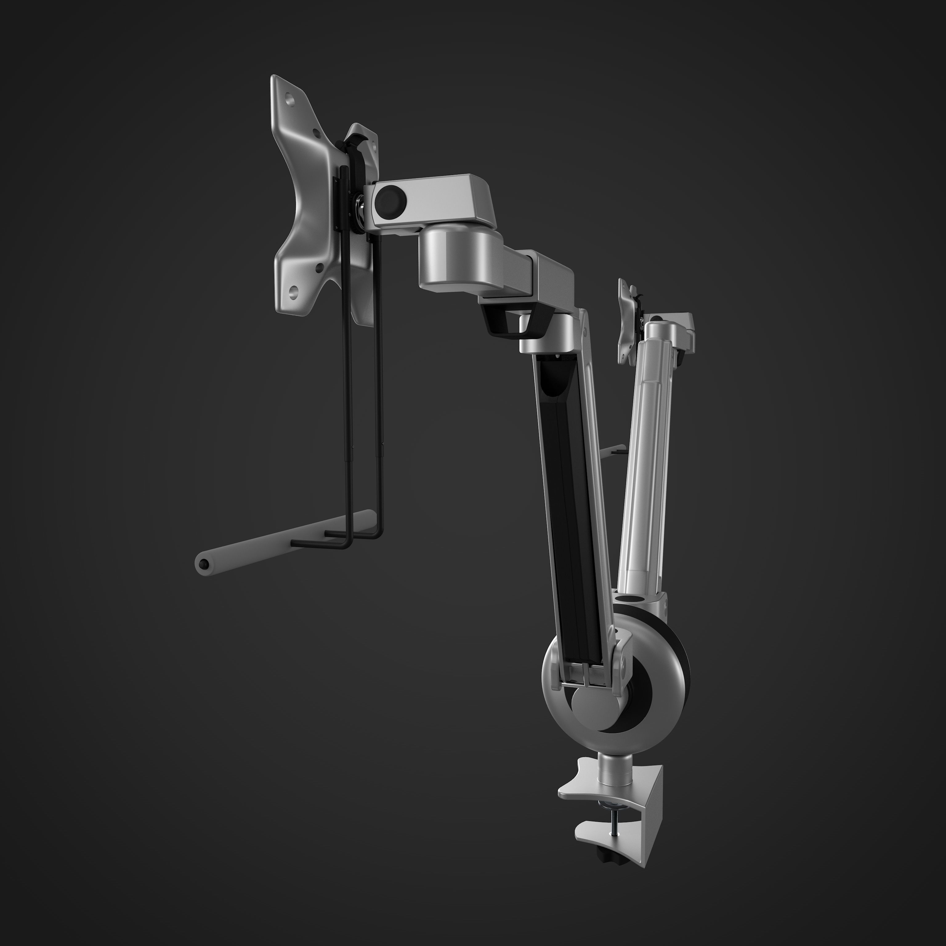 Dual Monitor Arms 3D model_12