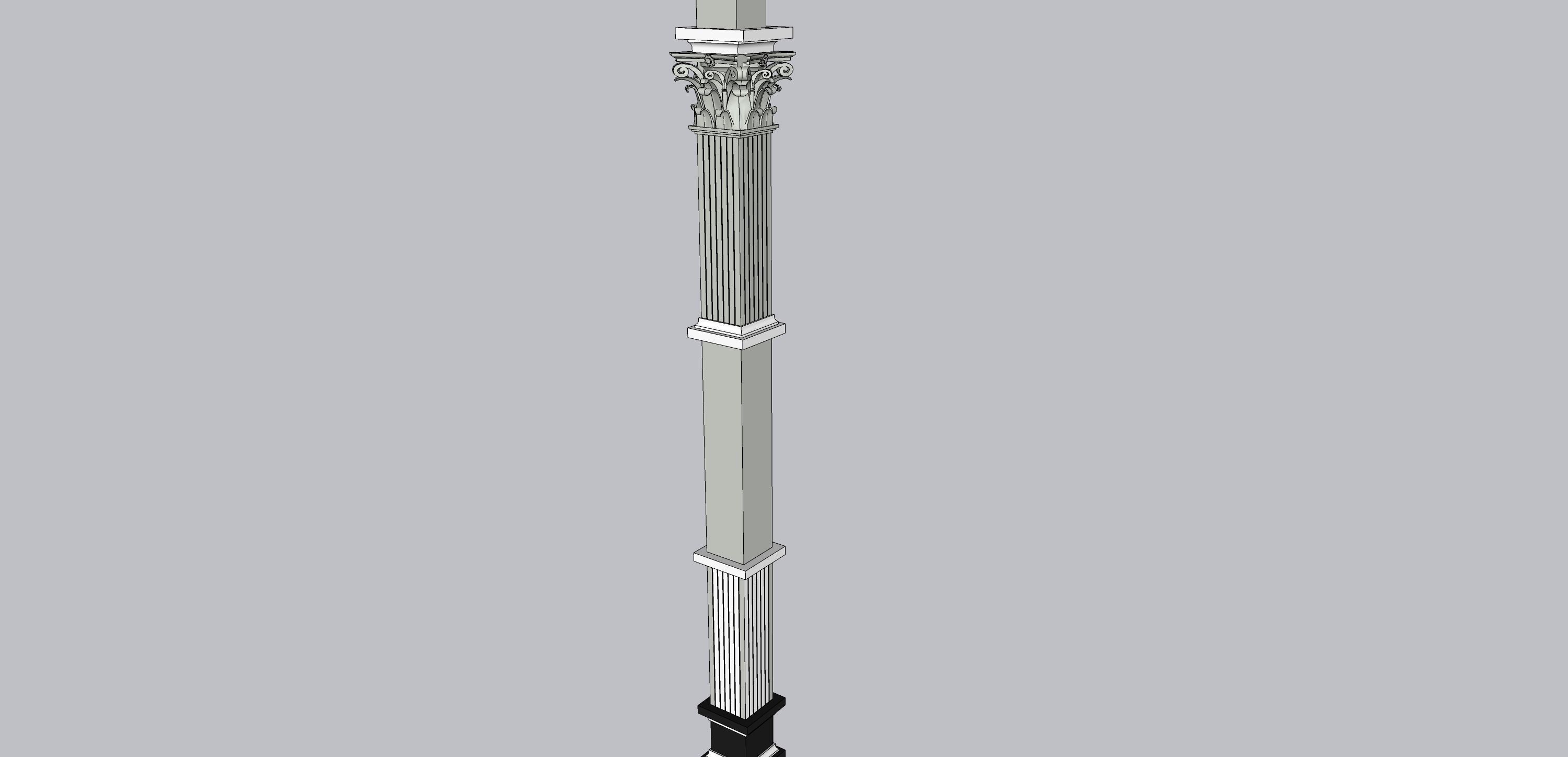 stone piller column 3D model_2