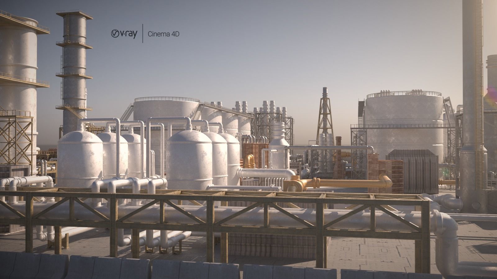oil factory 3D model_7
