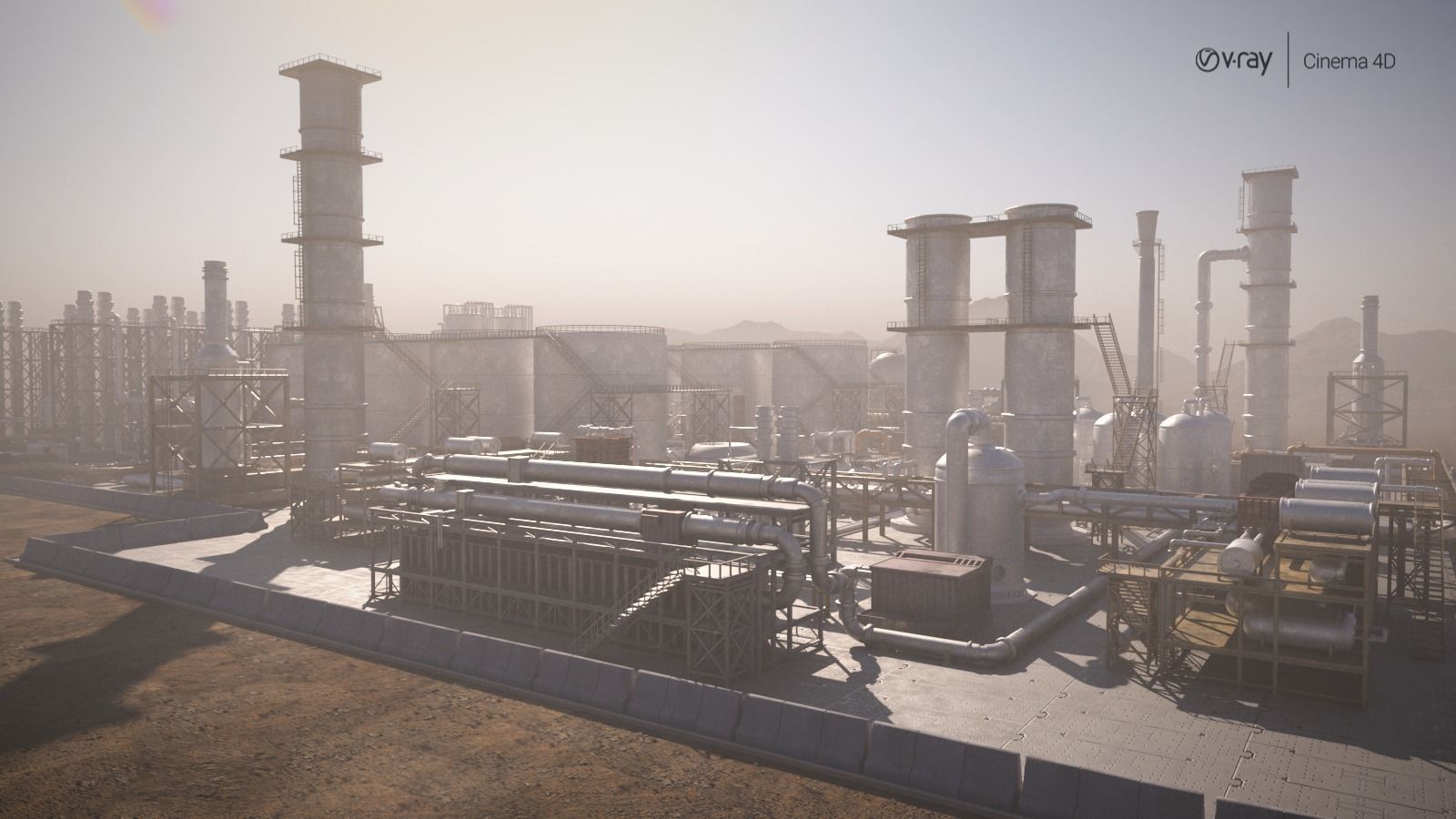 oil factory 3D model_3