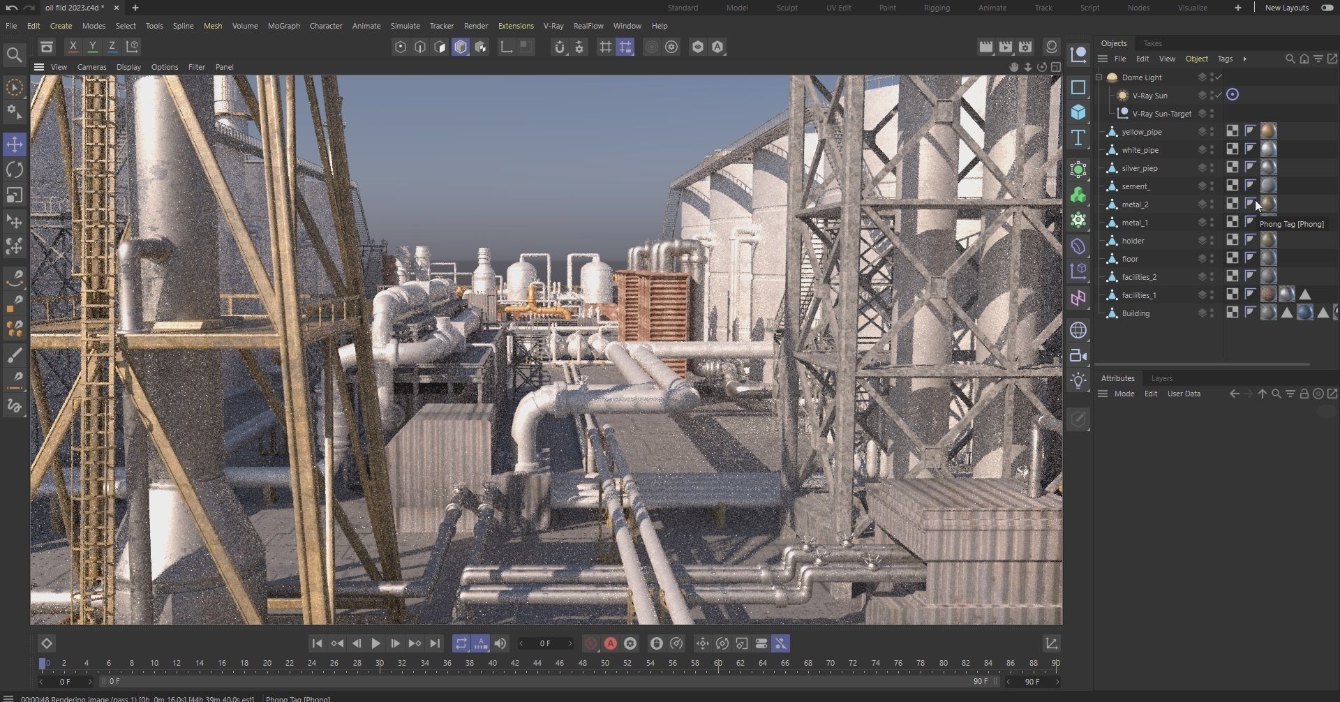 oil factory 3D model_9