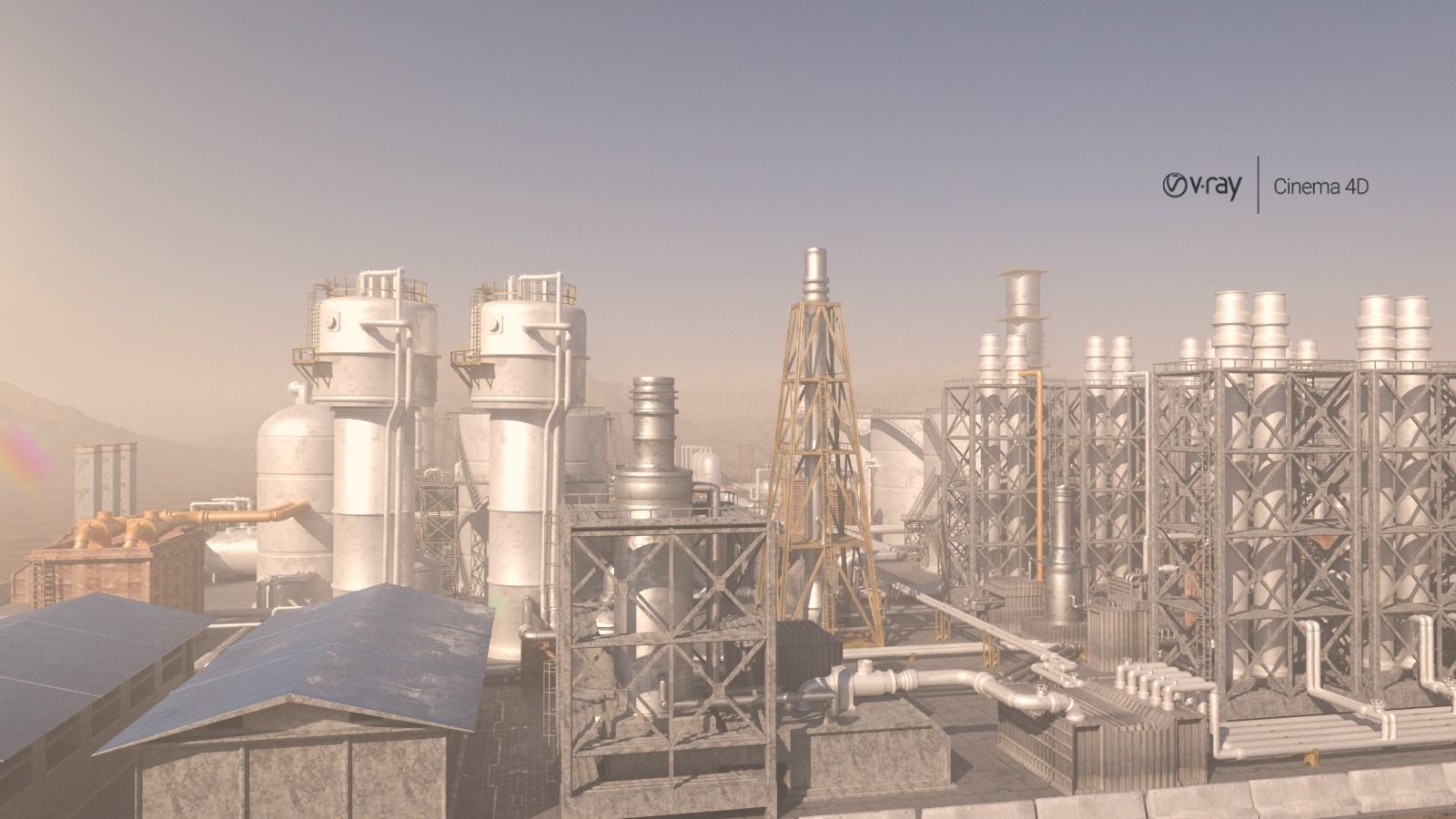 oil factory 3D model_8