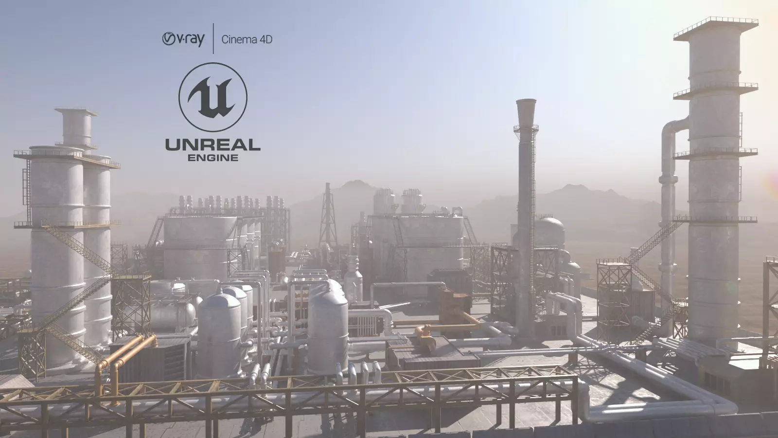 oil factory 3D model_0