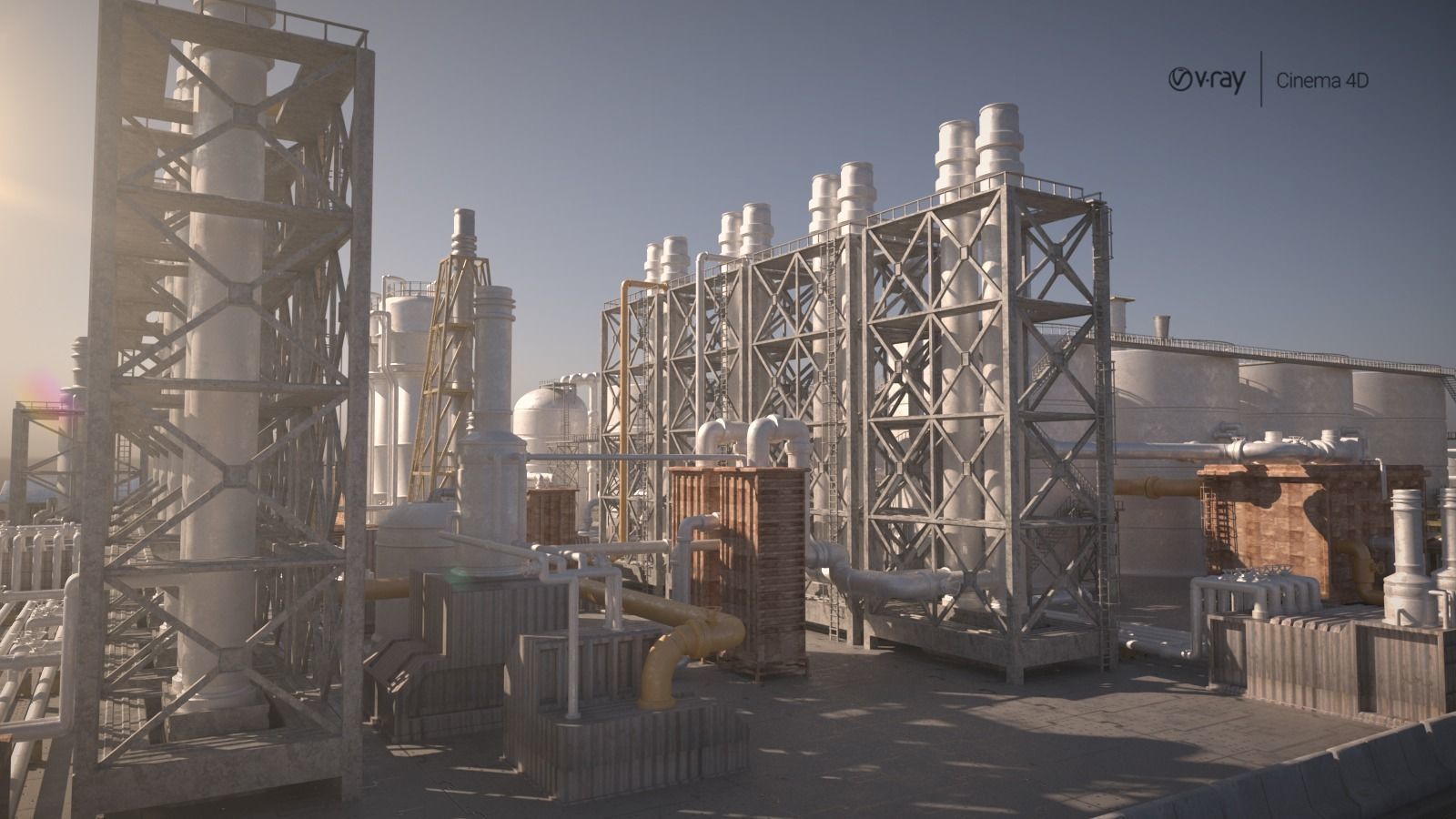 oil factory 3D model_6