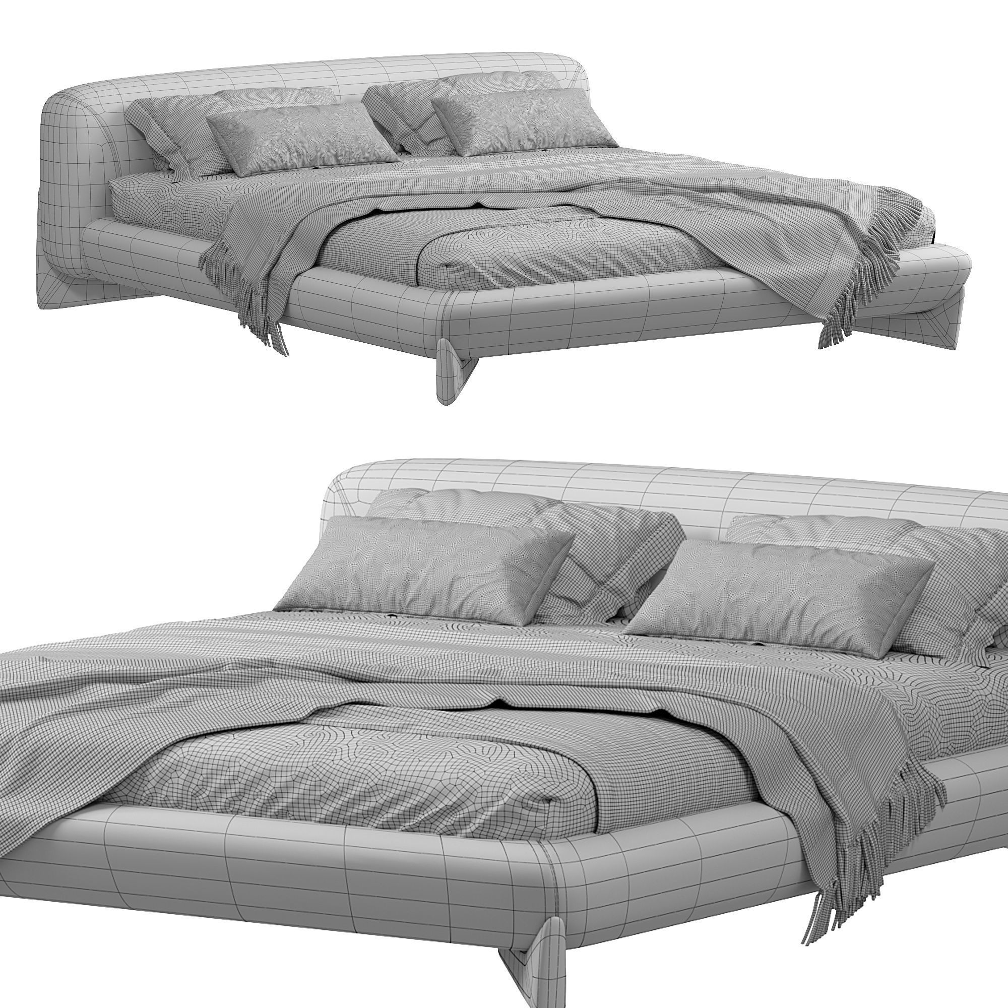 Porada Softbay BED 3D model_4