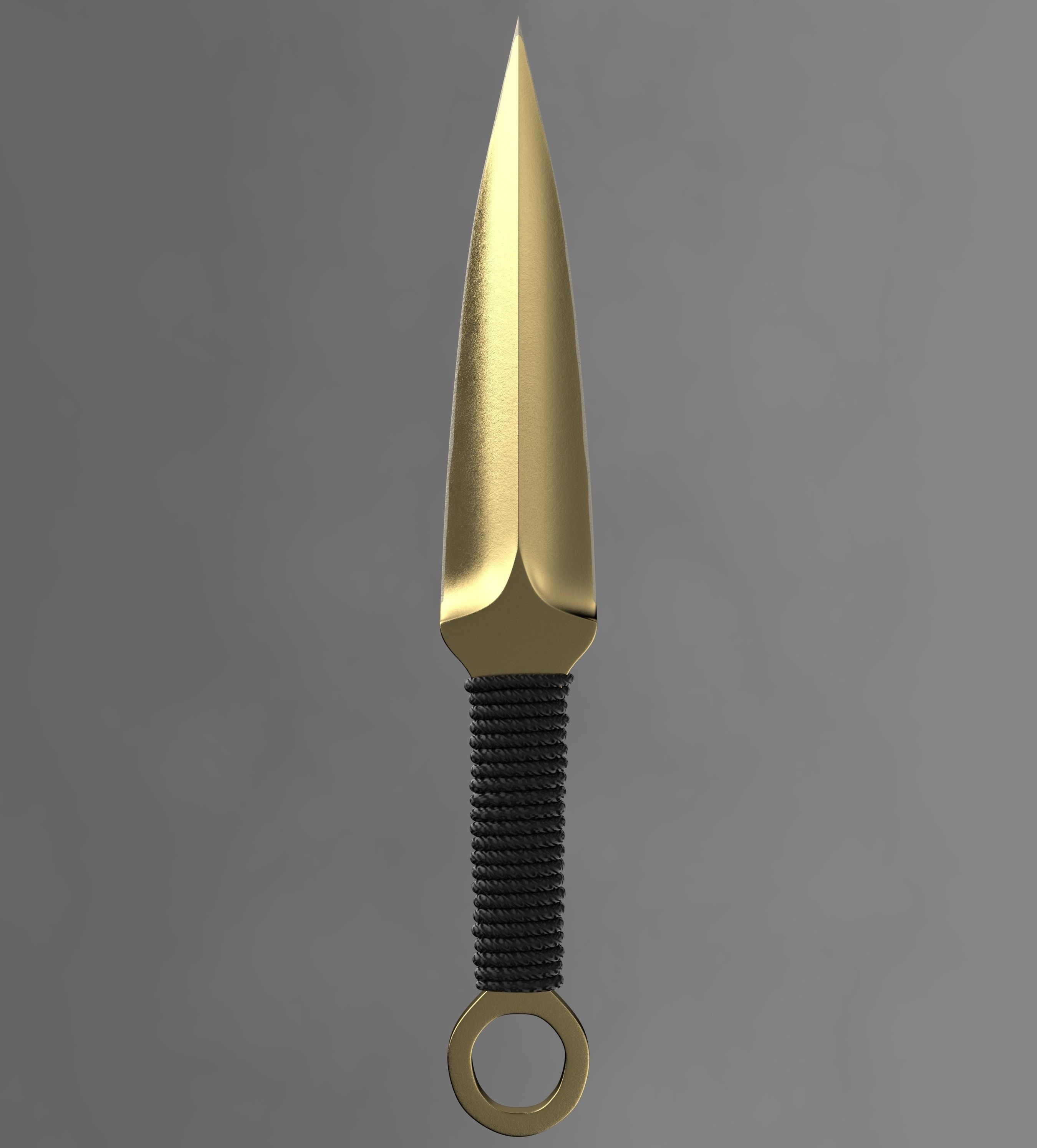Knife kunai 3D model_4