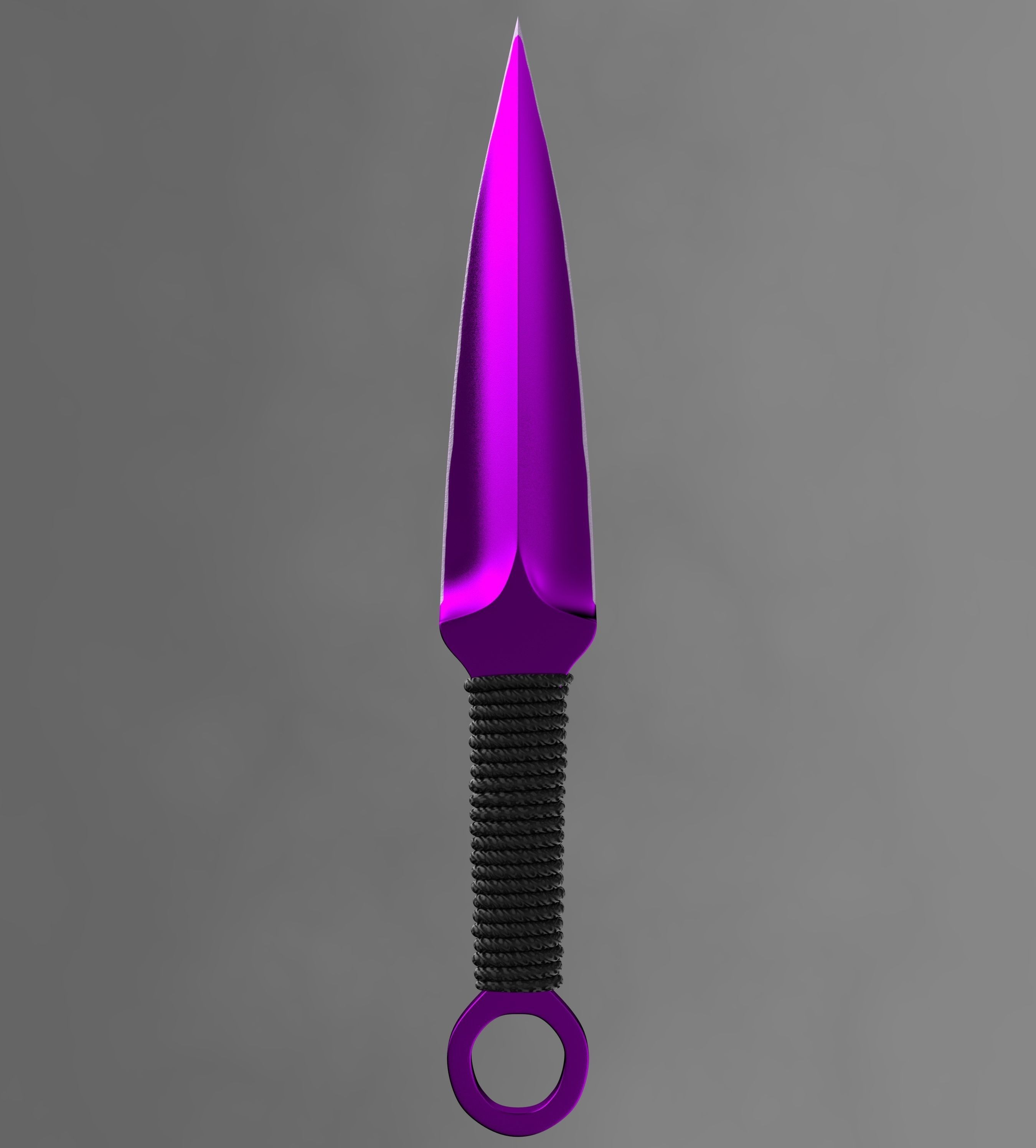 Knife kunai 3D model_5