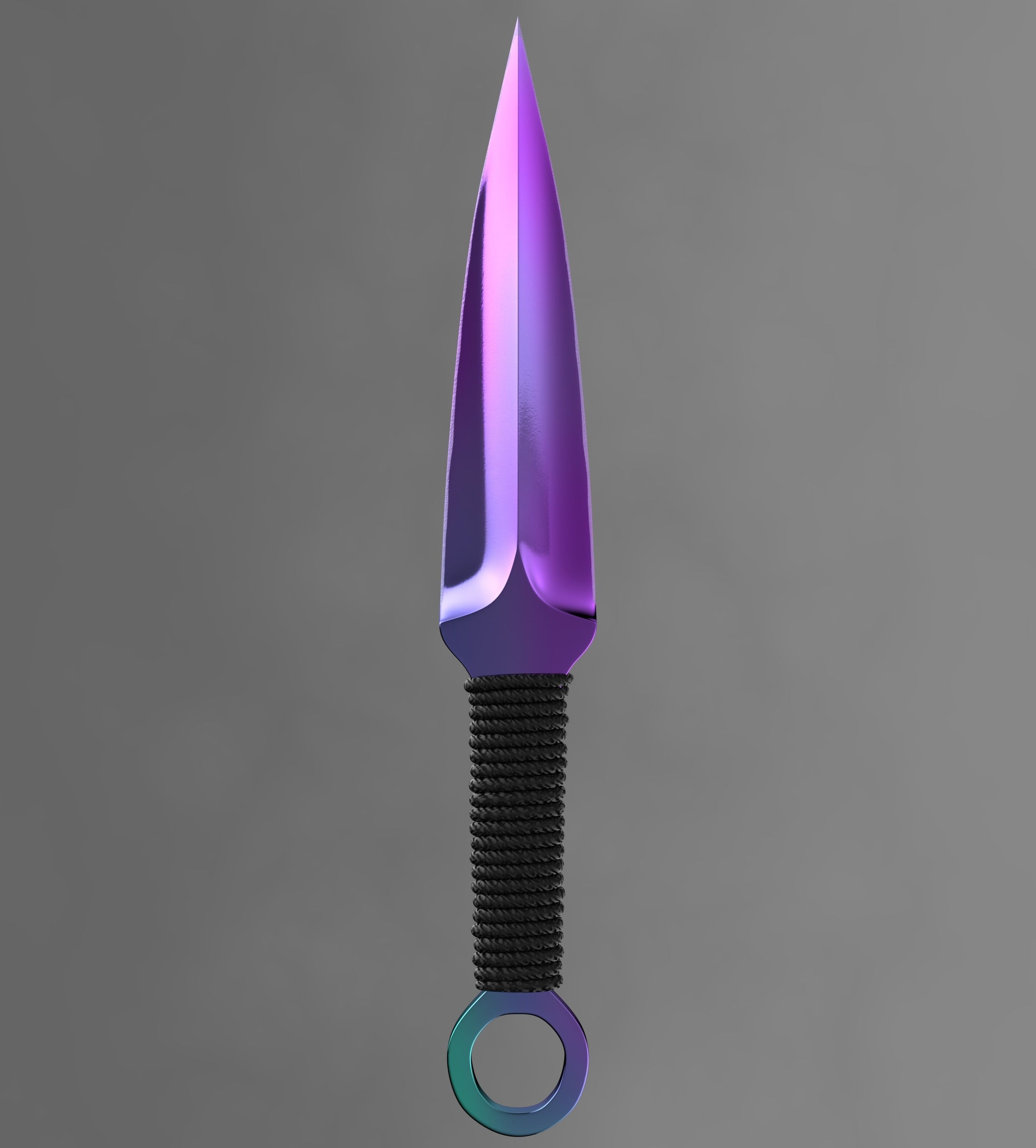 Knife kunai 3D model_7