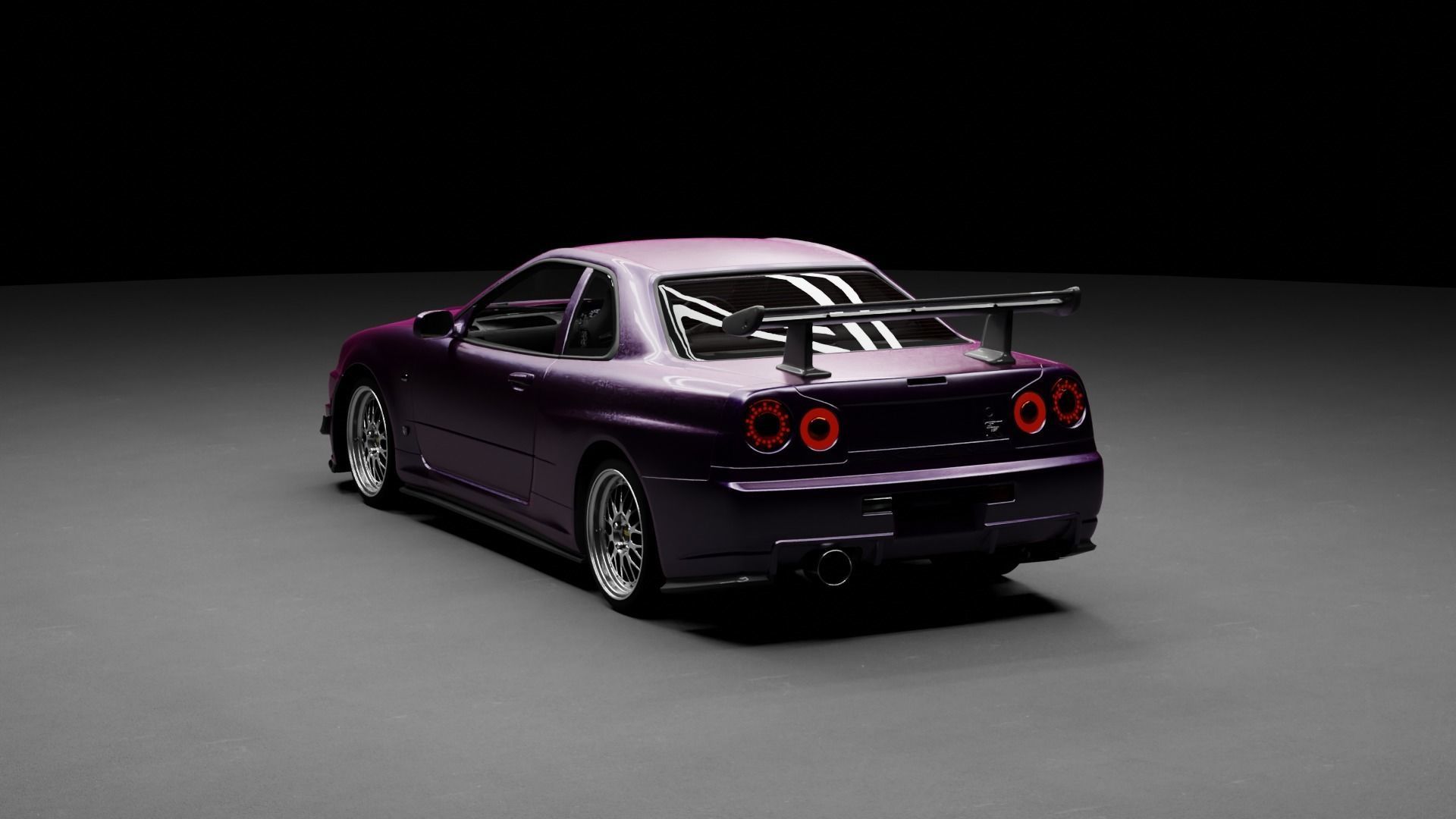 Nissan Skyline R34 3D model animated rigged | CGTrader