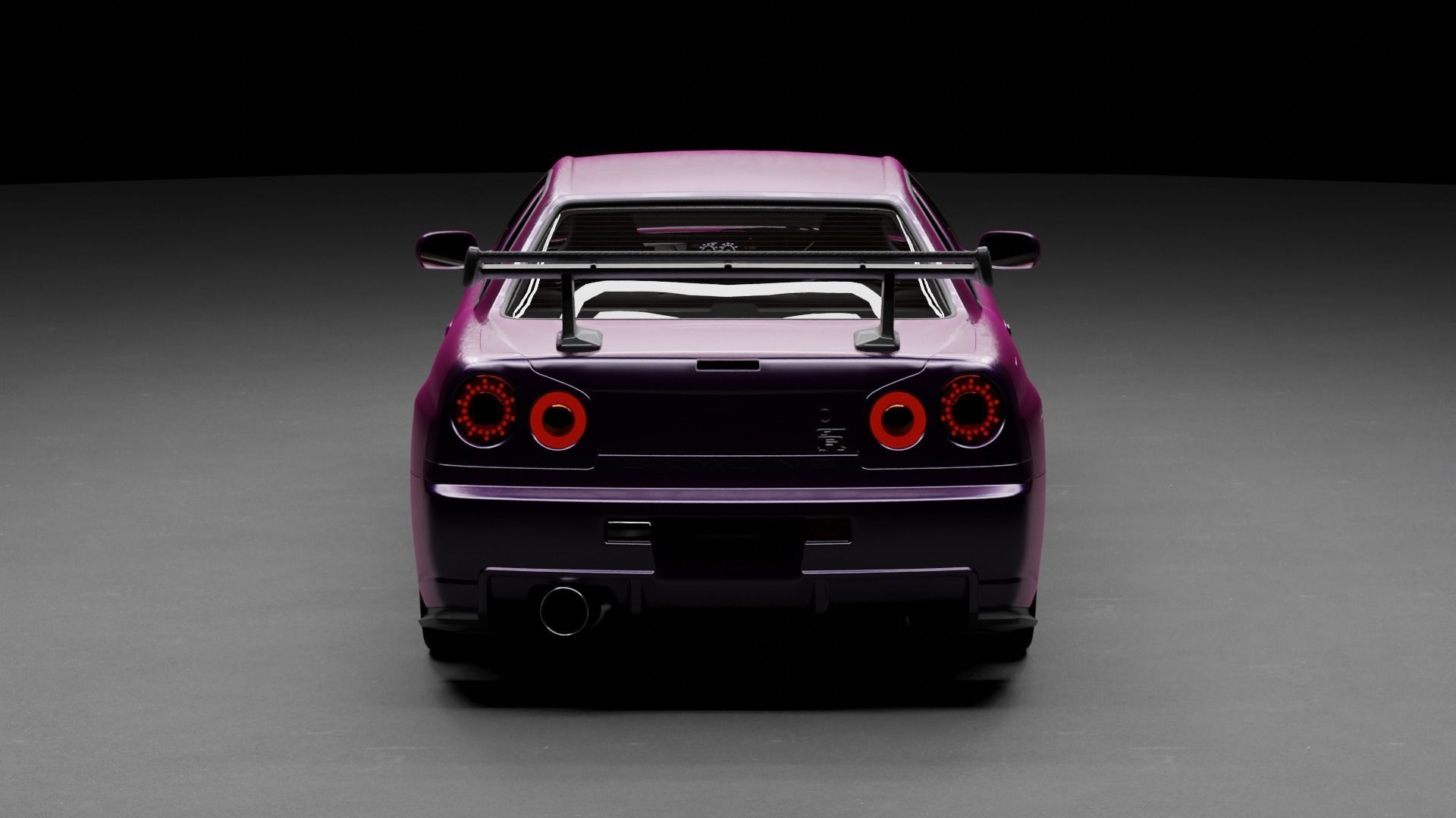 Nissan Skyline R34 3D model animated rigged | CGTrader