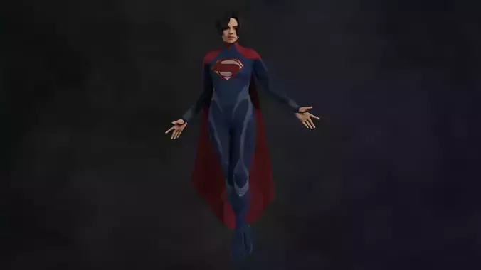 Supergirl The Flash 2023 Low-poly 3D model Low-poly 3D model