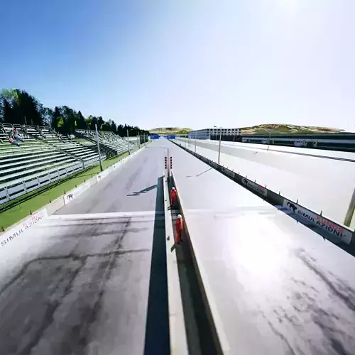 Drag Strip - 2000m Low-poly 3D model