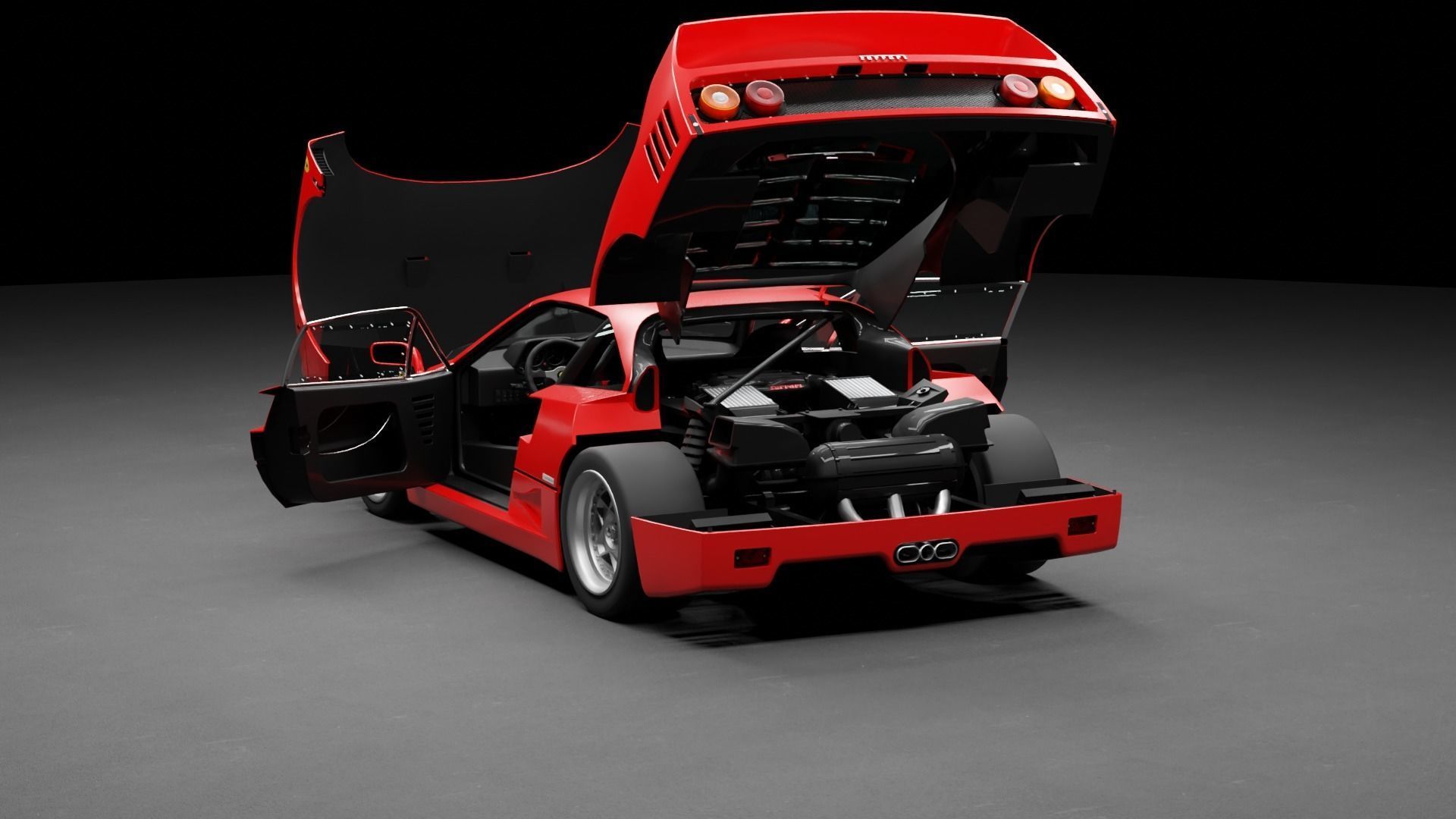 Ferrari F40 3D model_11