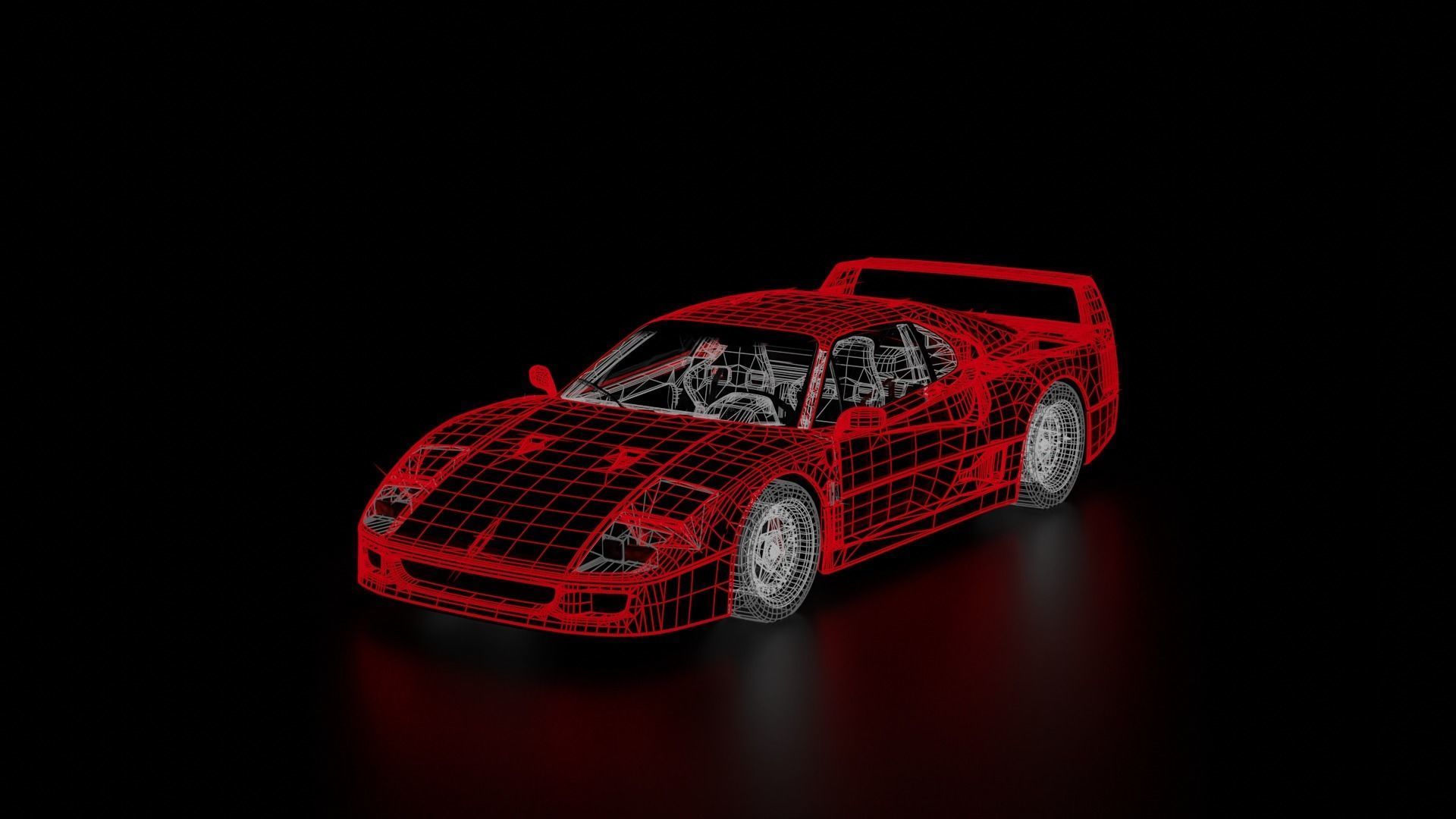 Ferrari F40 3D model_15