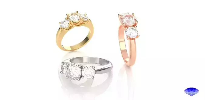 Trinity Diamond Engagement Ring