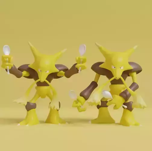 Pokemon - Alakazam with 2 poses