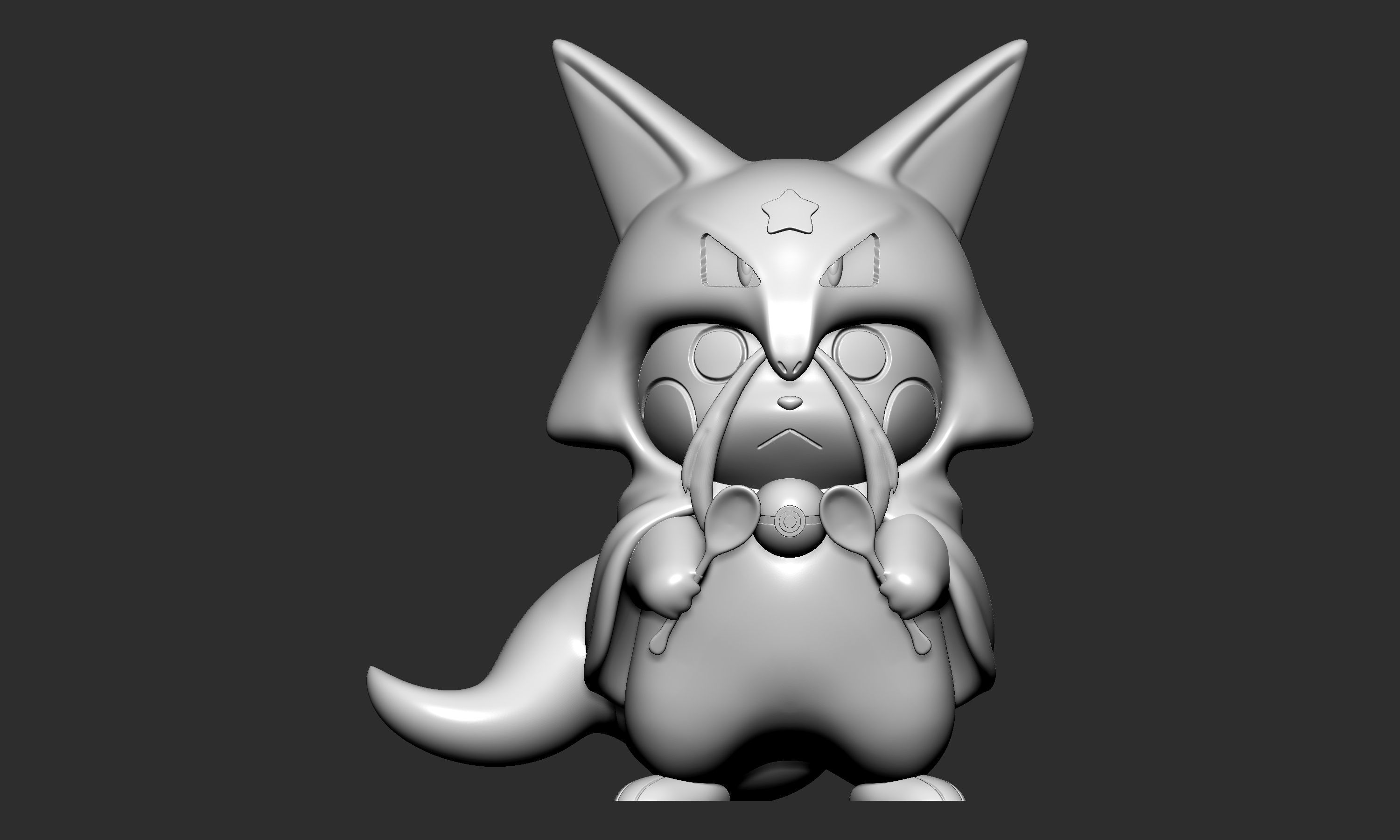 Pokemon - Pikachu Kadabra Cosplay 3D print model_2