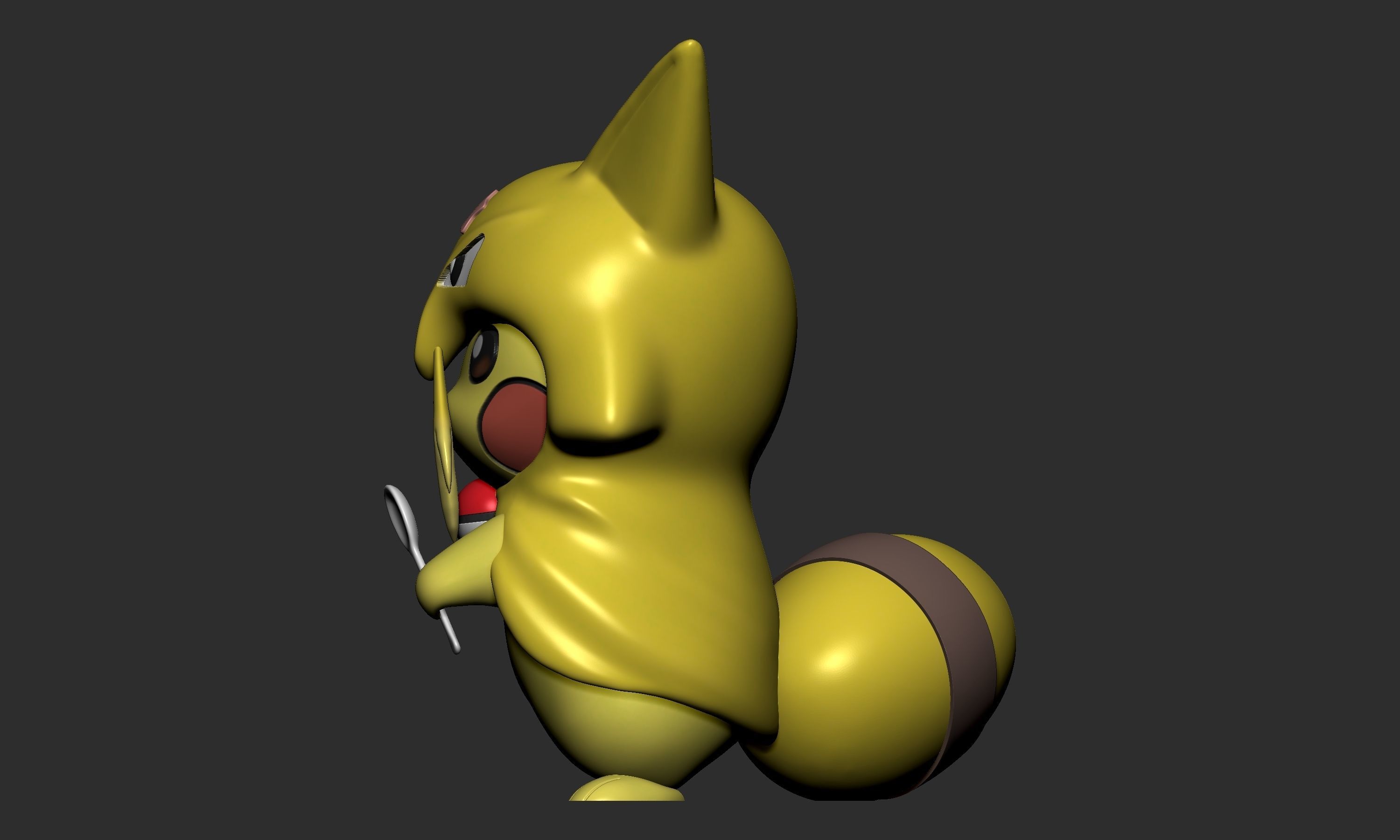 Pokemon - Pikachu Abra Kadabra and Alakazam Cosplay 3D print model_8