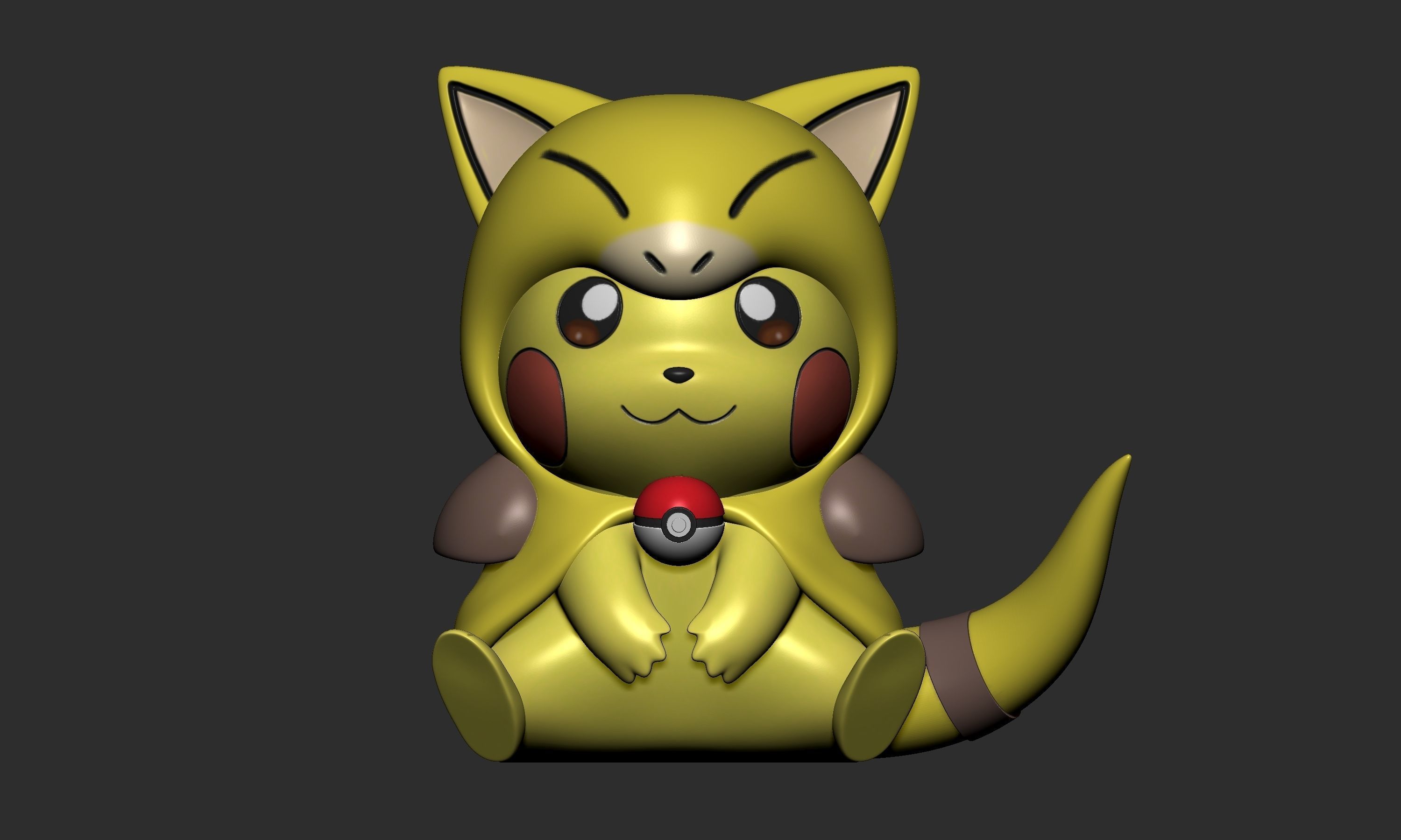 Pokemon - Pikachu Abra Kadabra and Alakazam Cosplay 3D print model_2