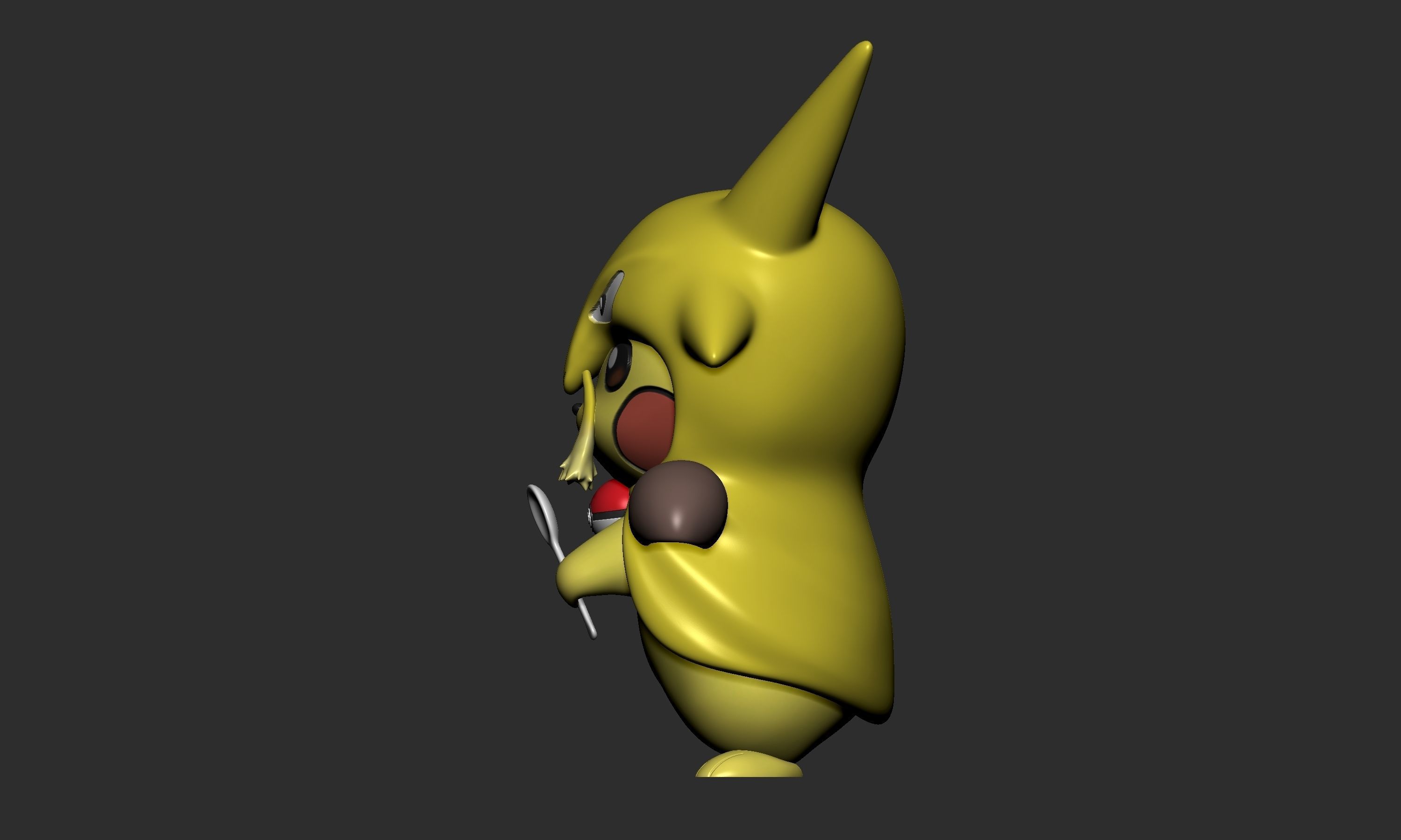Pokemon - Pikachu Abra Kadabra and Alakazam Cosplay 3D print model_15