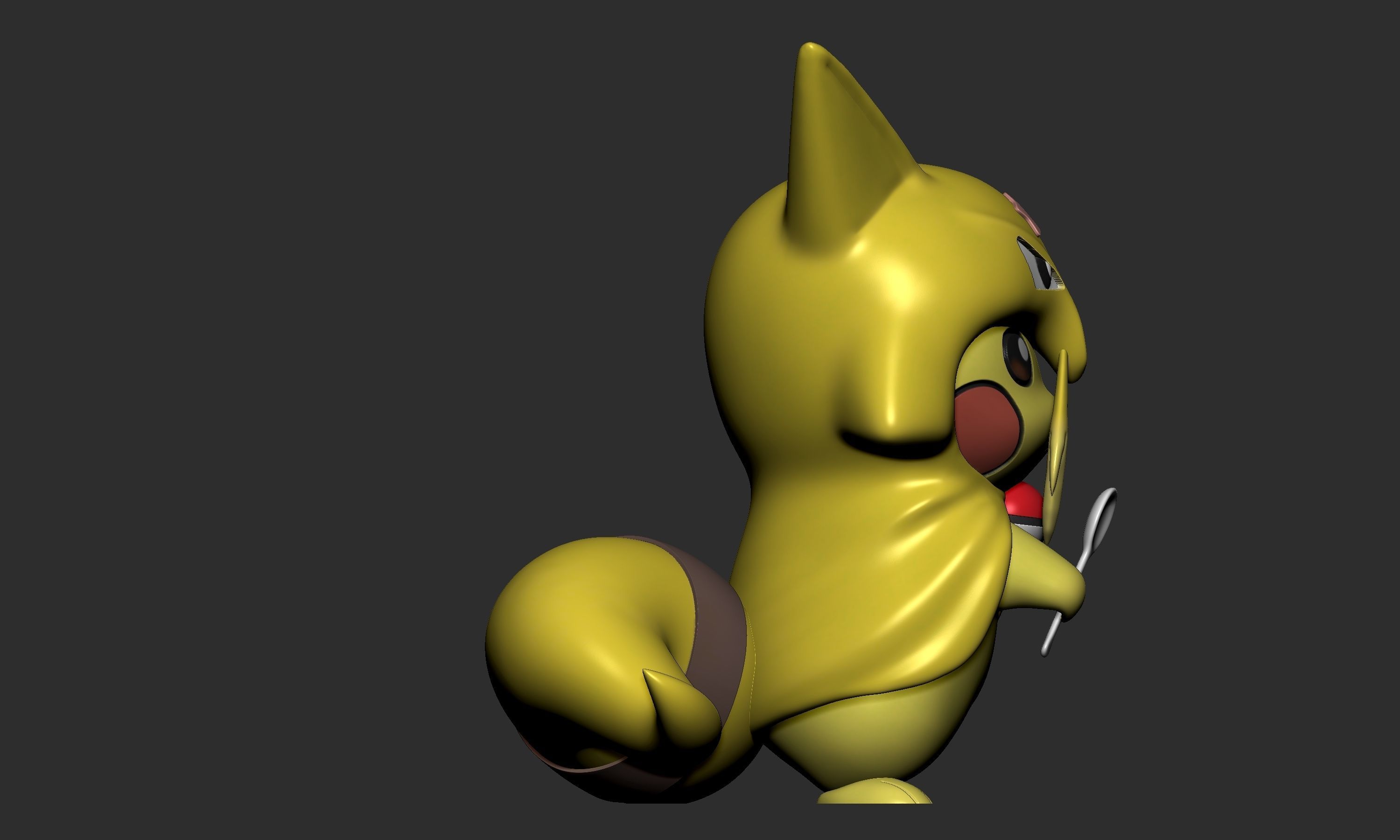 Pokemon - Pikachu Abra Kadabra and Alakazam Cosplay 3D print model_10