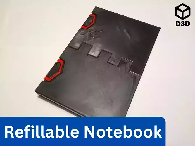 Refillable Notebook 3D print model