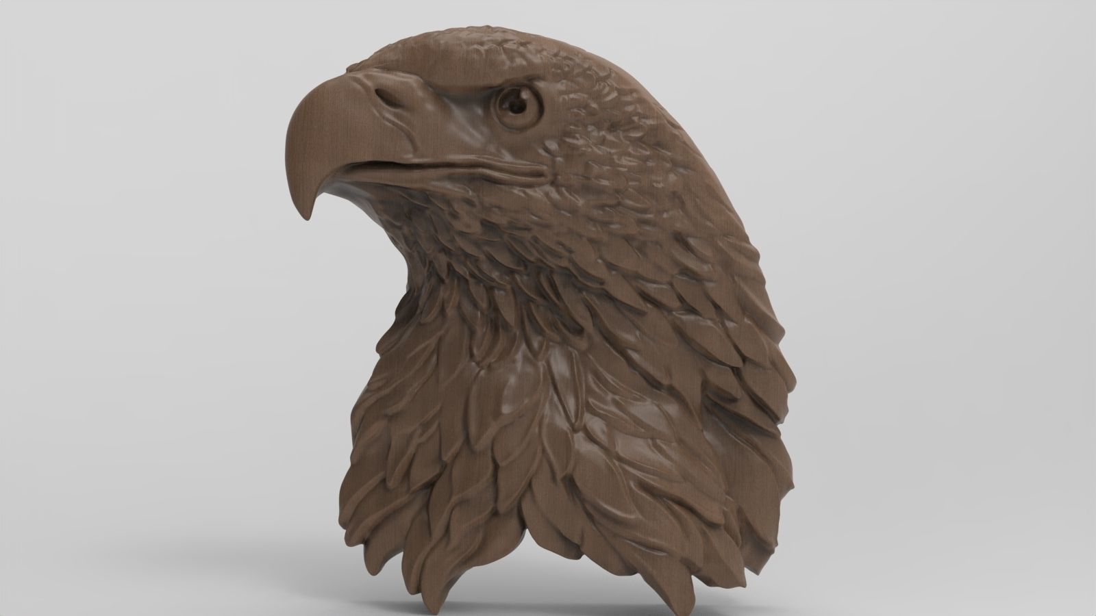 3D model RELIEF HEAD EAGLE  3D print model_36