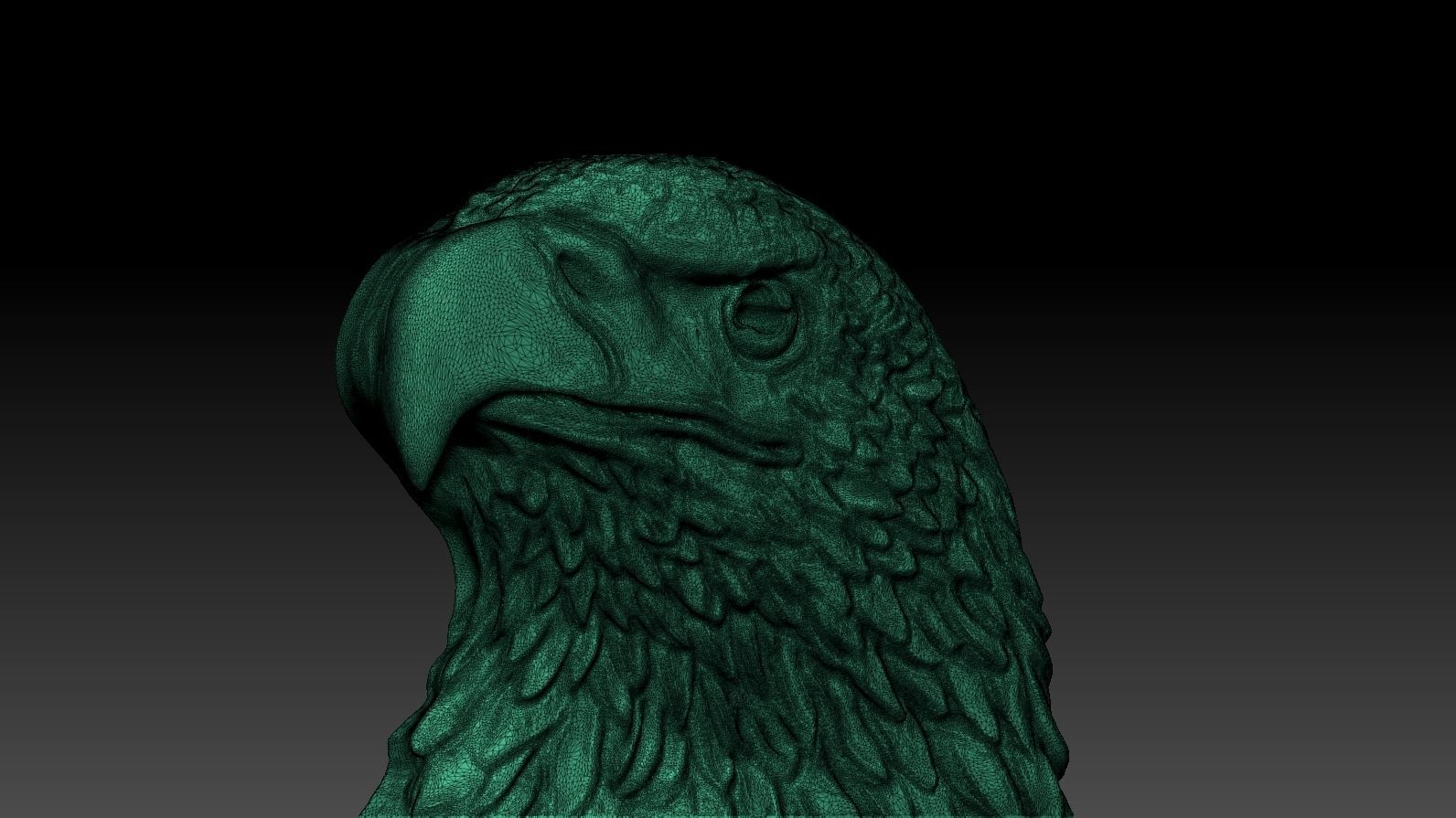 3D model RELIEF HEAD EAGLE  3D print model_31