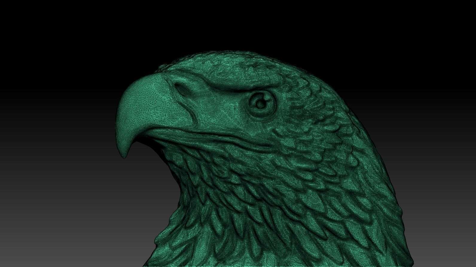 3D model RELIEF HEAD EAGLE  3D print model_30