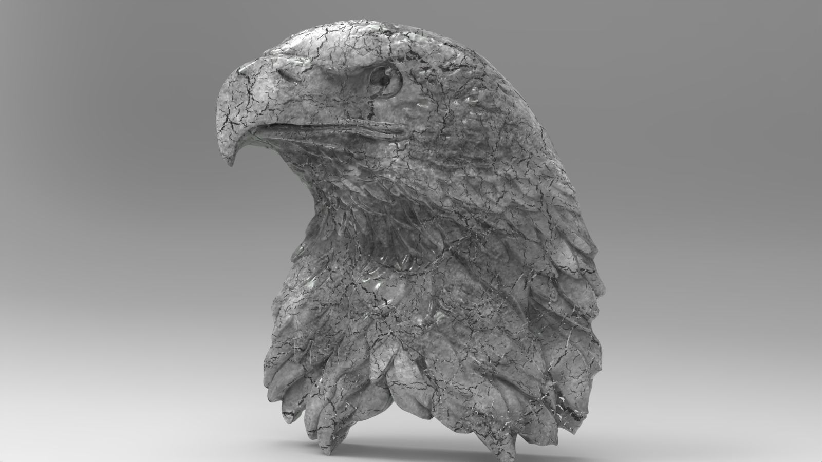 3D model RELIEF HEAD EAGLE  3D print model_37