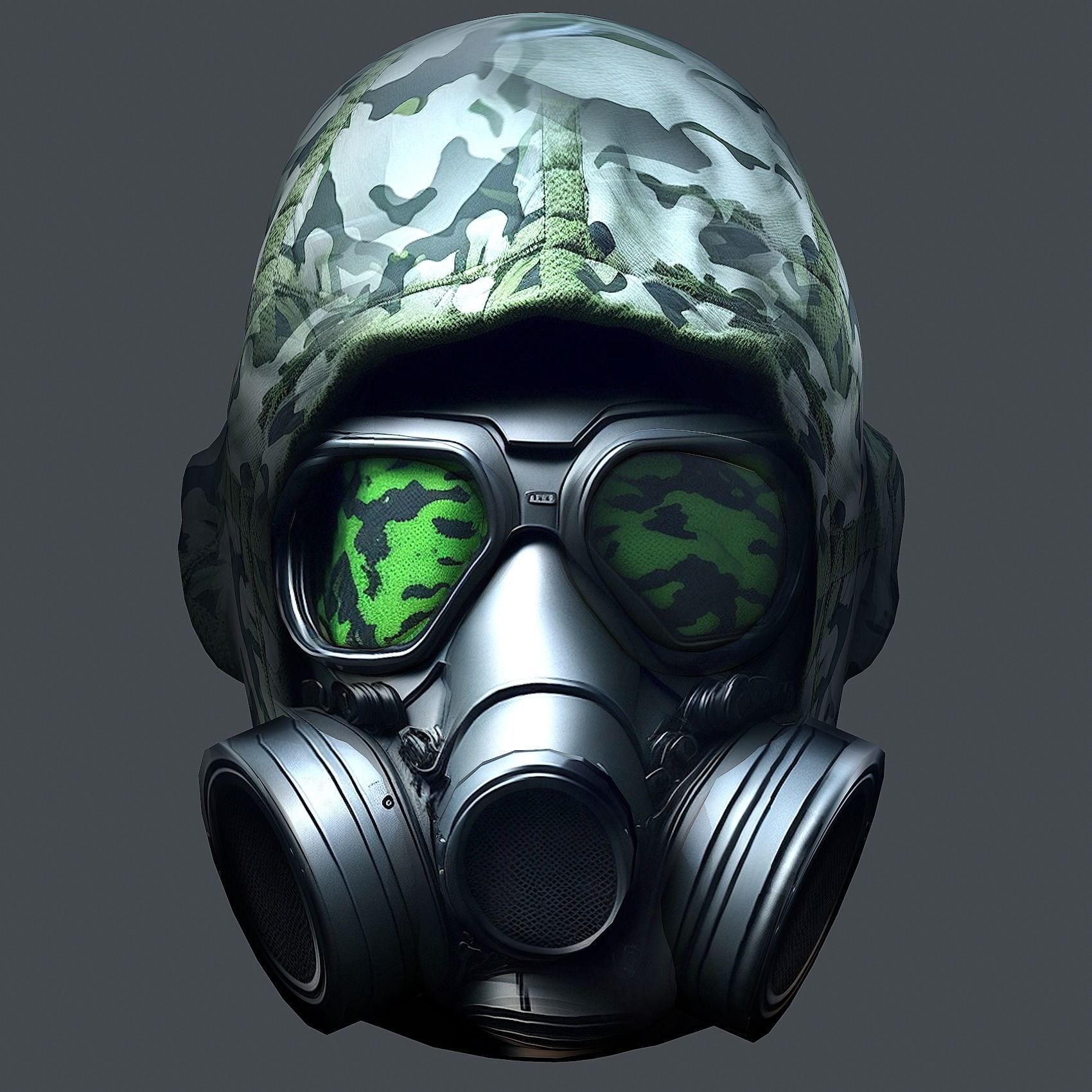Helmet 3d model military combat Military Low-poly Low-poly 3D model_4