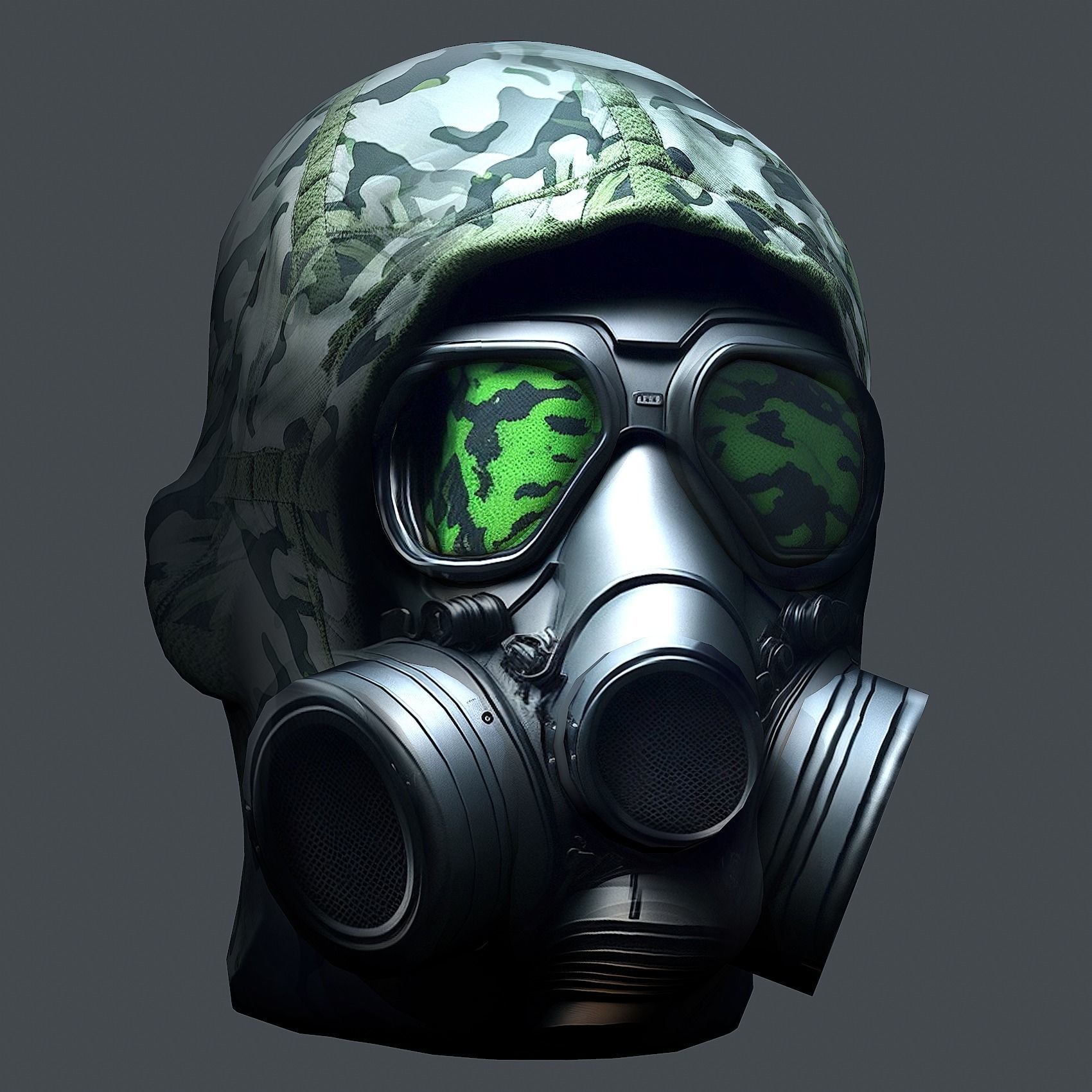 Helmet 3d model military combat Military Low-poly Low-poly 3D model_2